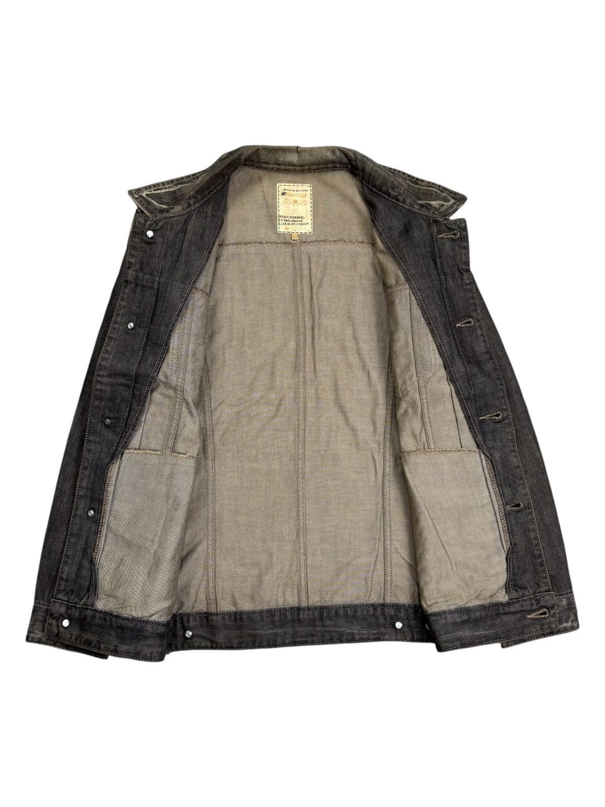 If Six Was Nine 1990s Studio Eksempel Apocalypse Style Mud Wash Denim Jacket Size US M / EU 48-50 / 2 - 2 Thumbnail