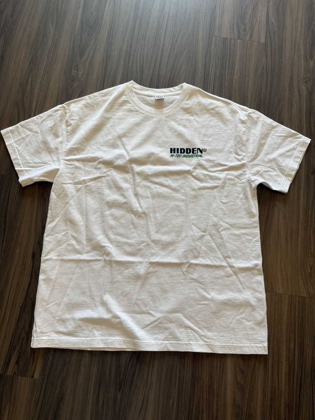 HIDDEN Hidden NY “HI-TEC Industrial” White Tee – XL – Made in USA Size US XL / EU 56 / 4 - 1 Thumbnail