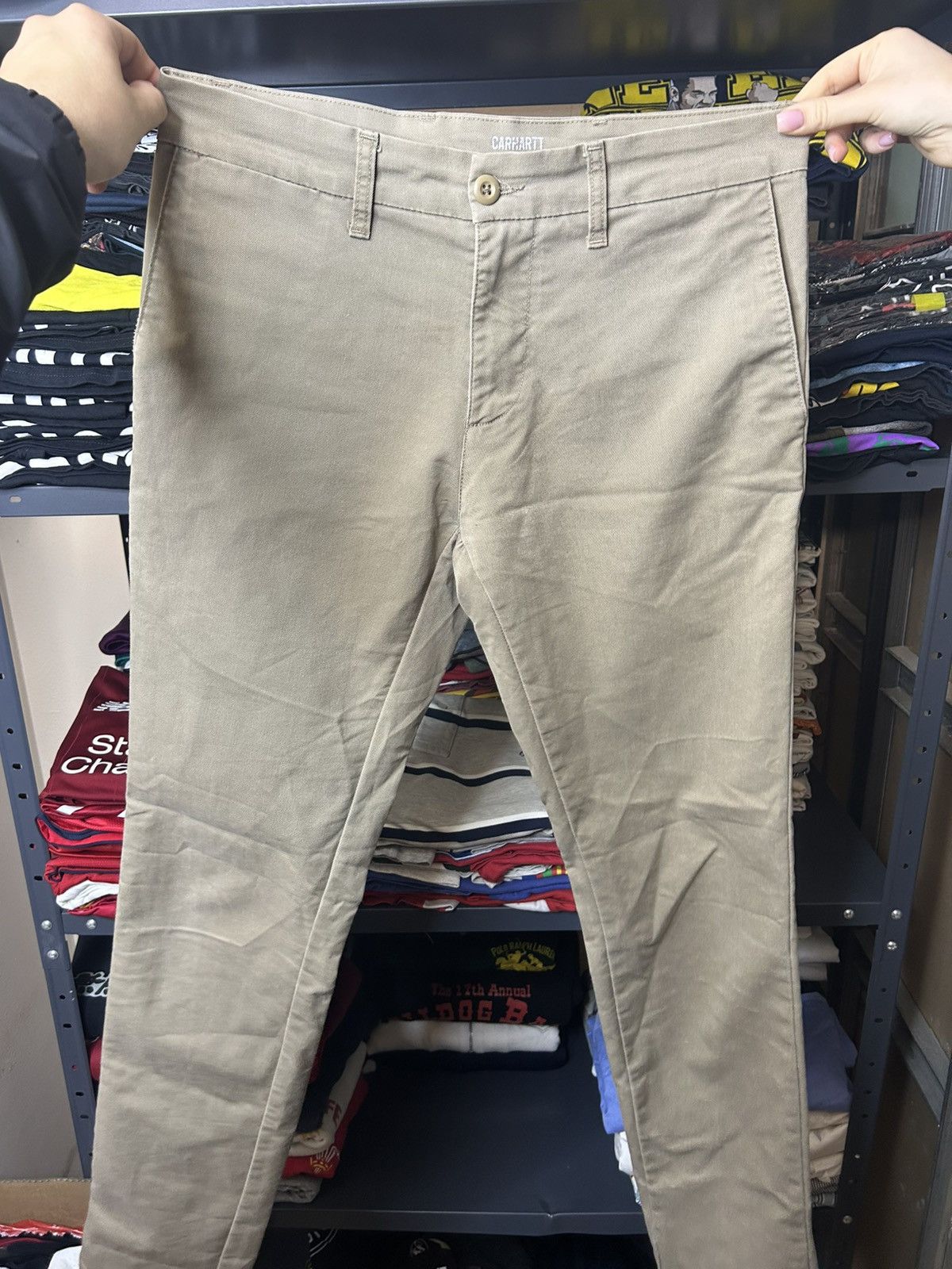 Carhartt Carhartt WIP Sid Pants Khaki Work In Progress Trousers 31x34 Size US 32 / EU 48 - 1 Thumbnail