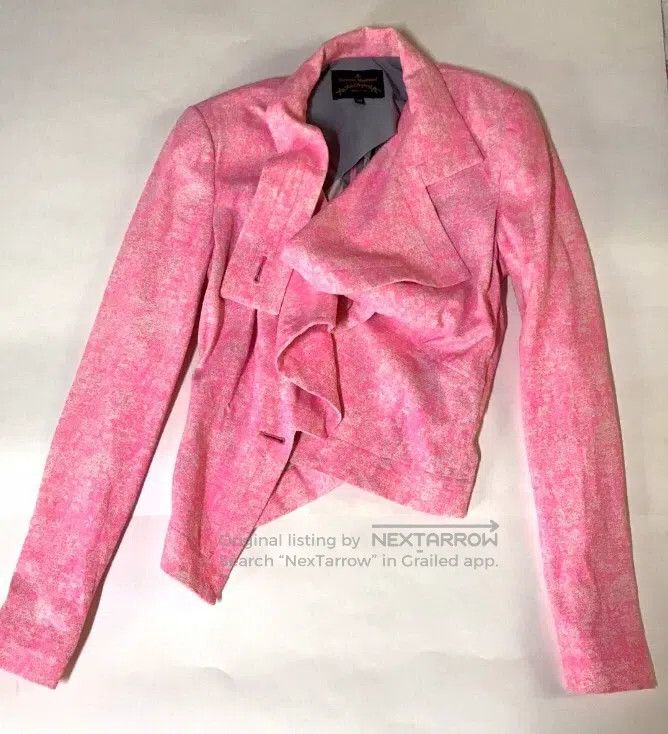Vivienne Westwood Vivienne Westwood Pink variable jacket, transparent button Size XS / US 0-2 / IT 36-38 - 1 Thumbnail