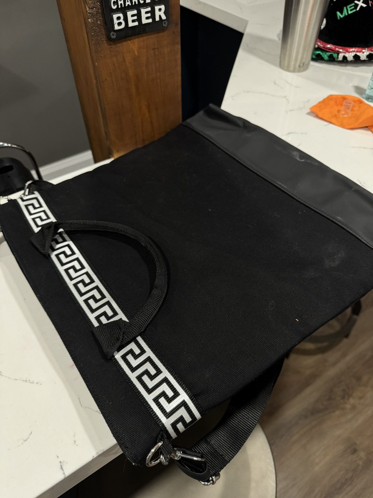 Versace Versace Fragrances Greek Key Tote Bag – Canvas Shoulder Bag Size ONE SIZE - 8 Thumbnail