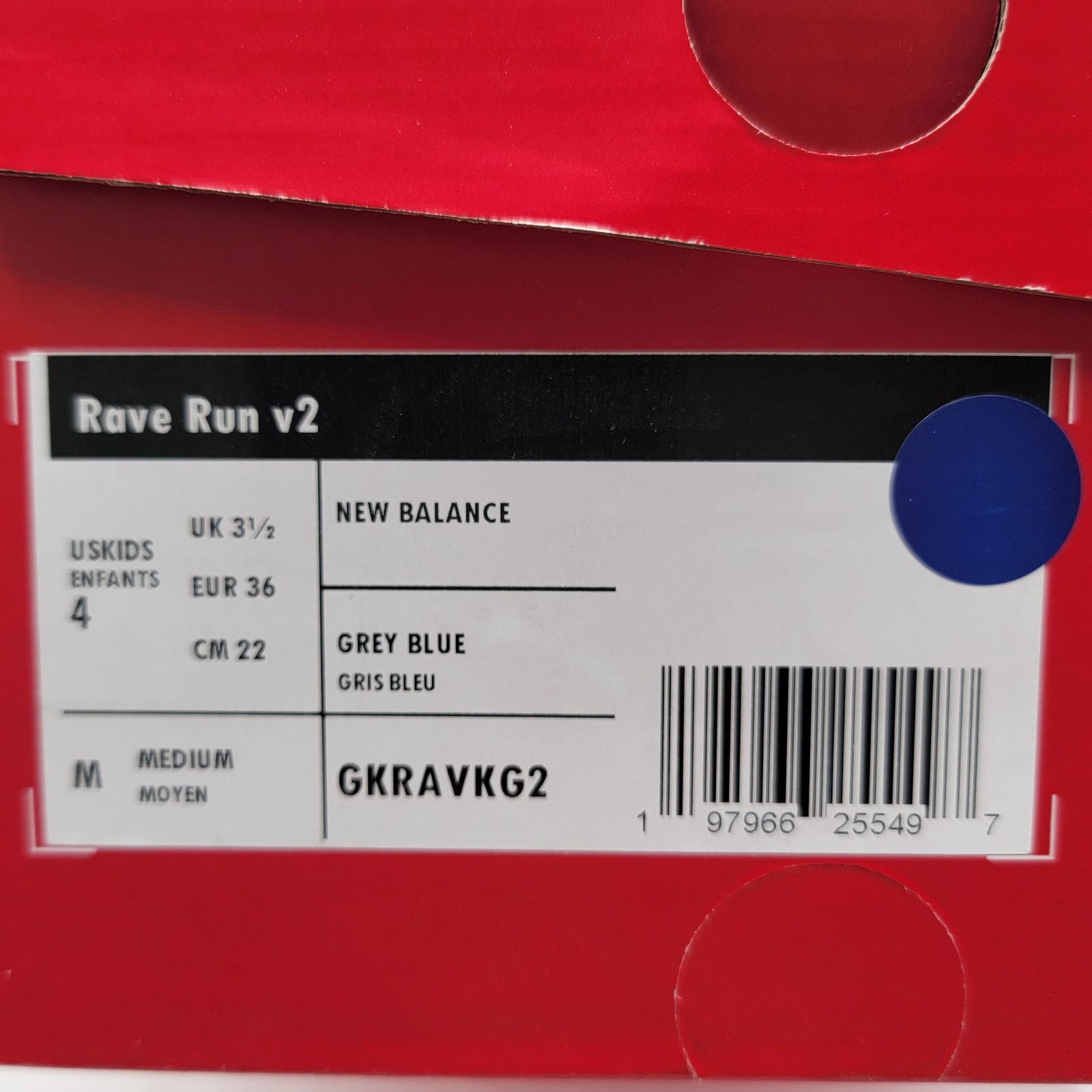 New Balance New Balance Rave Run v2 Paint Splatter - Size 5.5W GKRAVKG2 Size US 5.5 / IT 35.5 - 9 Thumbnail