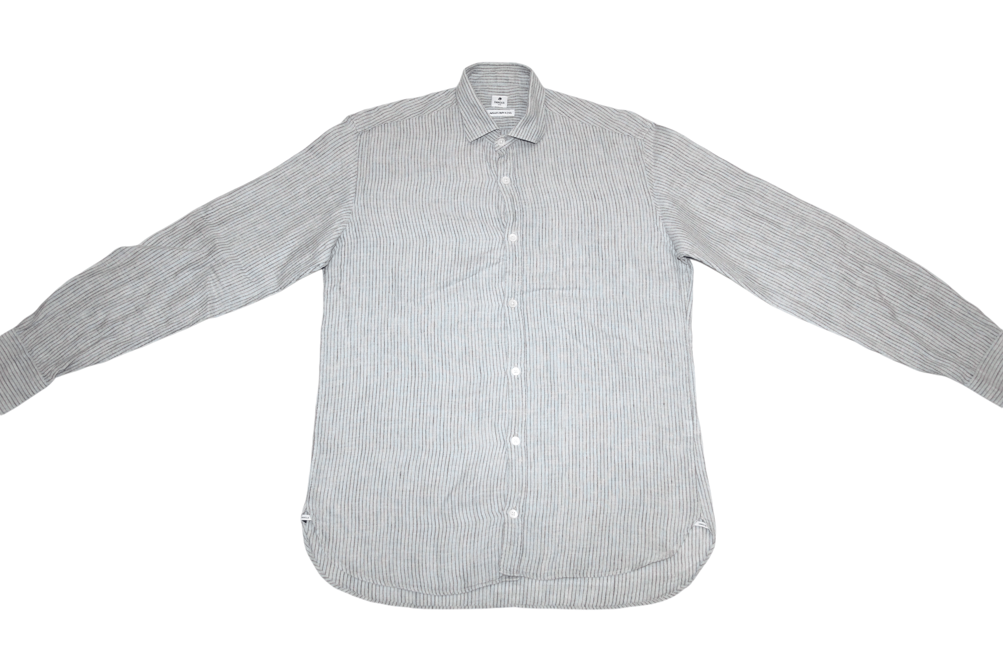Eidos Napoli Danolis 1966 Regular Fit spread-collar striped linen shirt Size US M / EU 48-50 / 2 - 5 Thumbnail