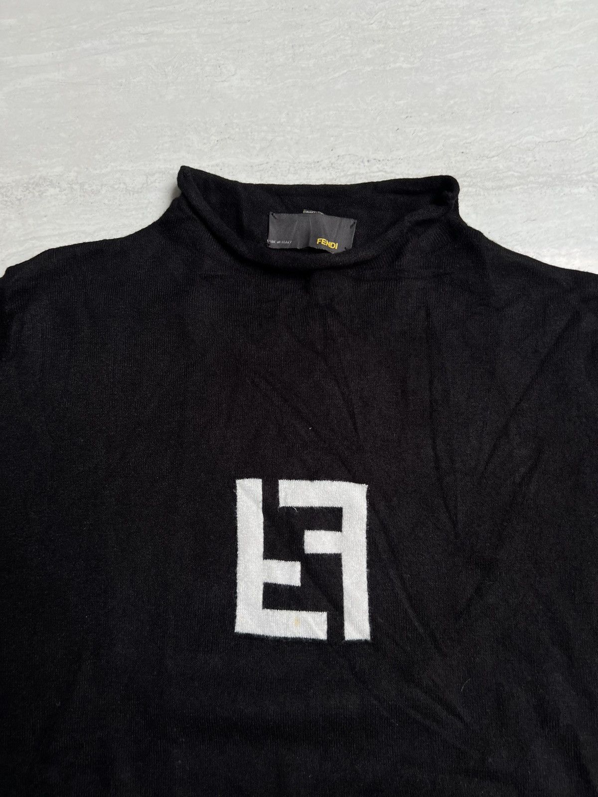 Fendi Fendi Black Knit Long Sleeve T-shirt Size US XS / EU 42 / 0 - 4 Thumbnail