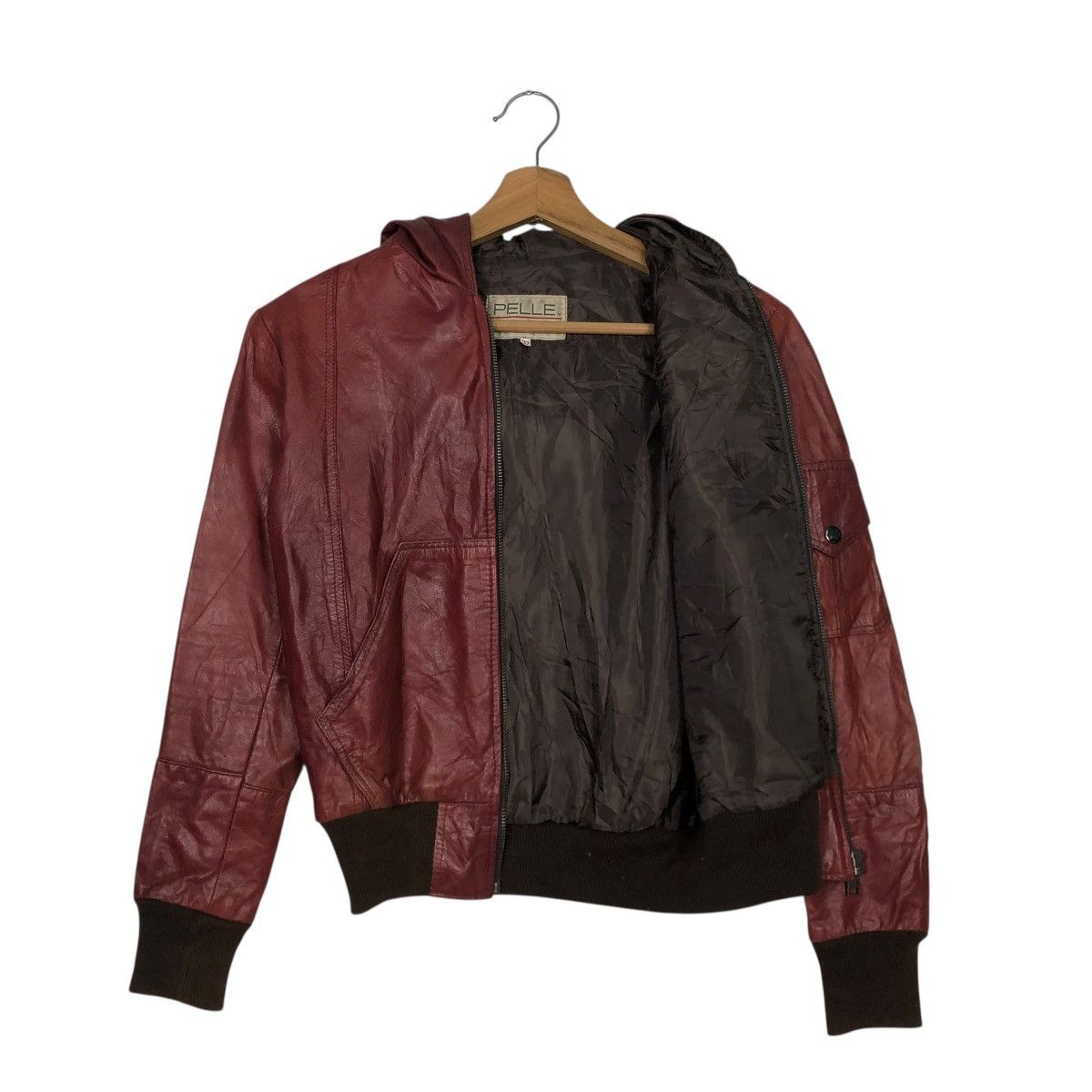 Pelle Pelle 🔥CROPPED BIKER LEATHER JACKET PELLE STUDIO Size US S / EU 44-46 / 1 - 14 Thumbnail