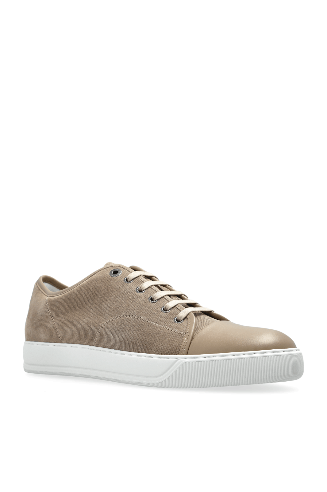 Lanvin LANVIN DBB1 Beige Leather Canvas Sneakers New & Auth Size US 5 / EU 37 - 2 Thumbnail