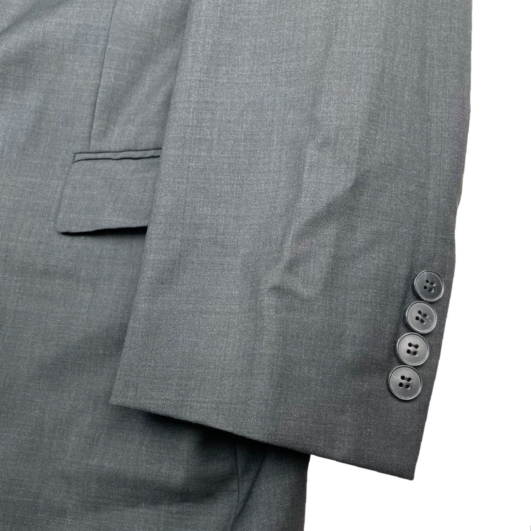 Hugo Boss HUGO BOSS Blazer/Jacket Men’s AerinS 100% Wool Gray 42R Two-Button Notch Lapel Regular Fit Vintage: No Mens Size 42R - 4 Thumbnail