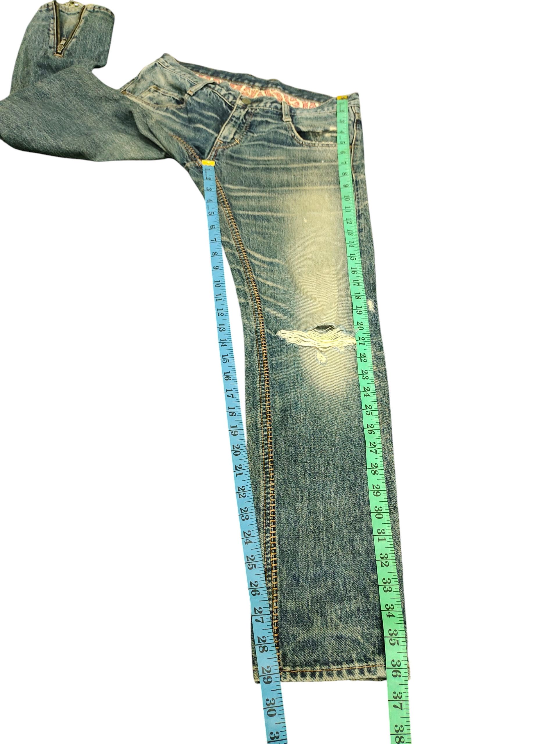 Comme des Garcons × Undercover Rna Slang Japan Rusty Clawmark Distress Faded Denim Jeans Size US 30 / EU 46 - 18 Thumbnail
