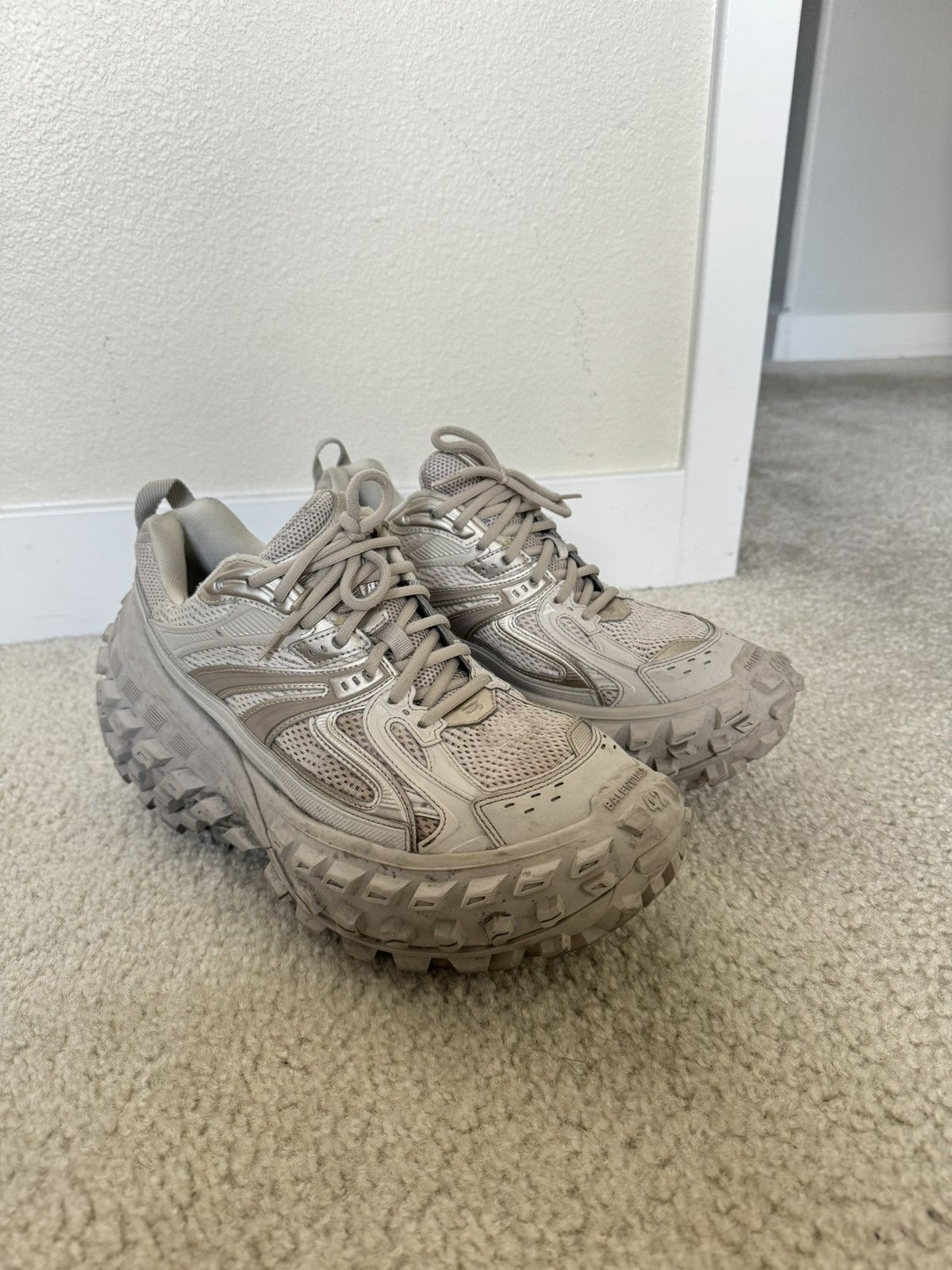 image of Balenciaga Defender Beige Sneaker, Men's (Size 9)