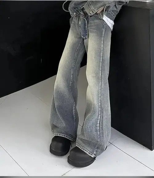 Japanese Brand × Jean Y2k 90s Flare Baggy Jeans Unisex Size US 28 / EU 44 - 2 Thumbnail