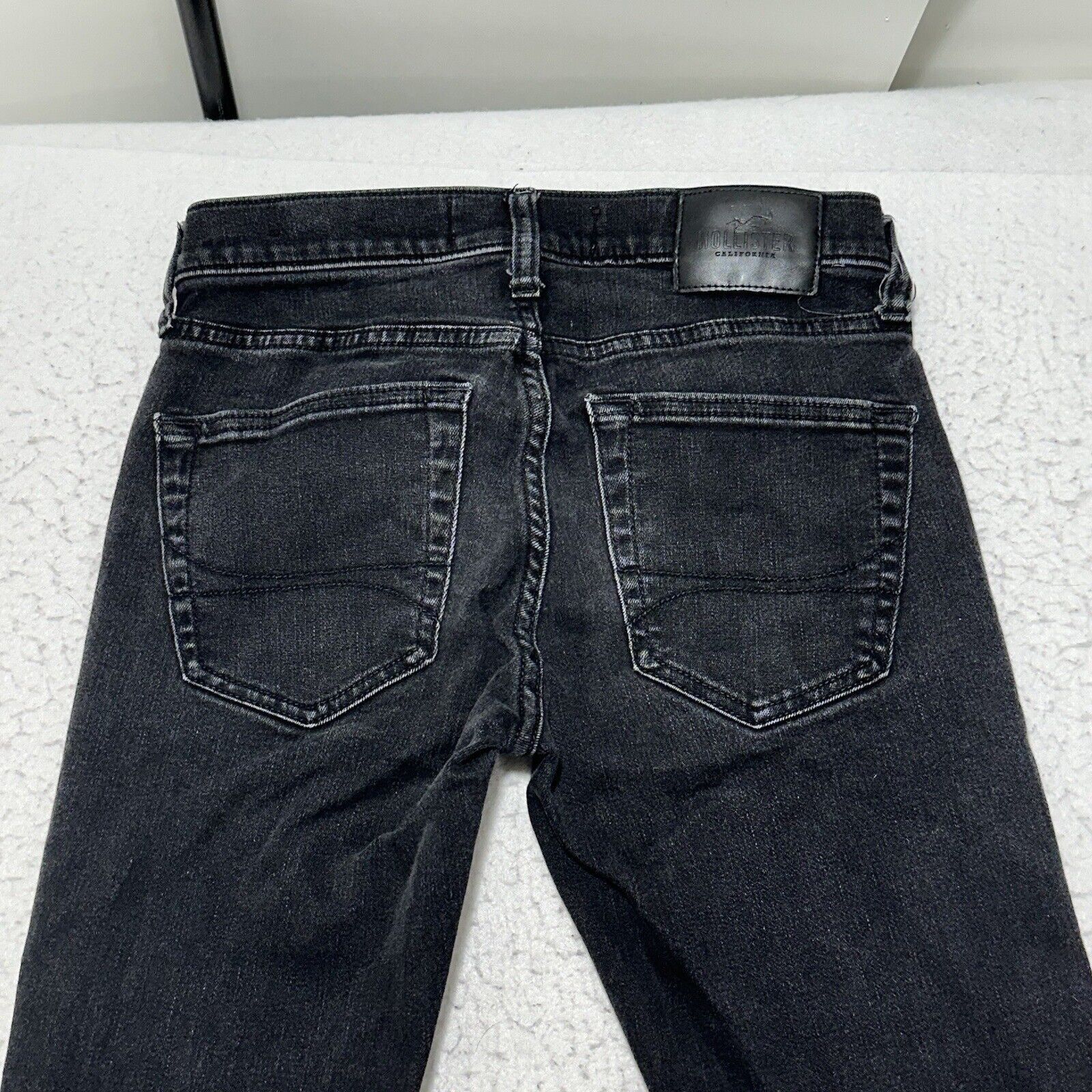 Hollister Hollister 29x28 Skinny Stretch Black Denim Jeans Mid Rise Size 28" / US 6 / IT 42 - 6 Thumbnail
