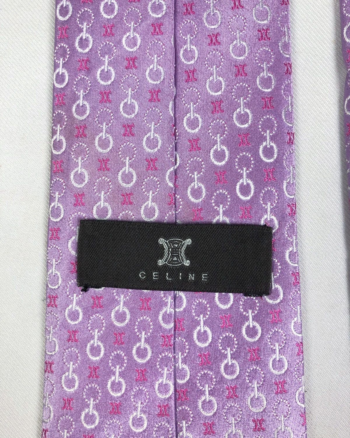 Celine Rare Celine Monogram Silk Tie Made in Italy Size ONE SIZE - 6 Thumbnail