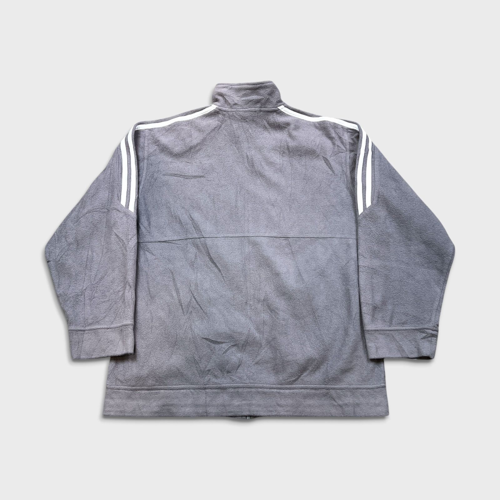 Adidas × Vintage Adidas Fleece Large Zip Stripes Essentials Spell Out Jacket Size US L / EU 52-54 / 3 - 6 Thumbnail
