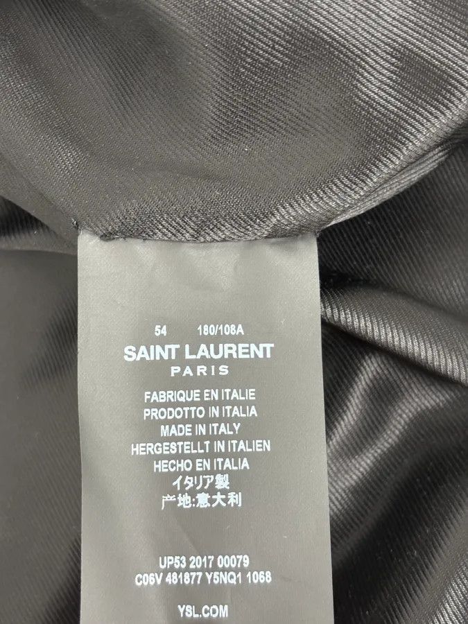 Saint Laurent Paris FW2017 Saint Laurent Red Flames Black Leather Bombers Jacket Size US L / EU 52-54 / 3 - 12 Thumbnail