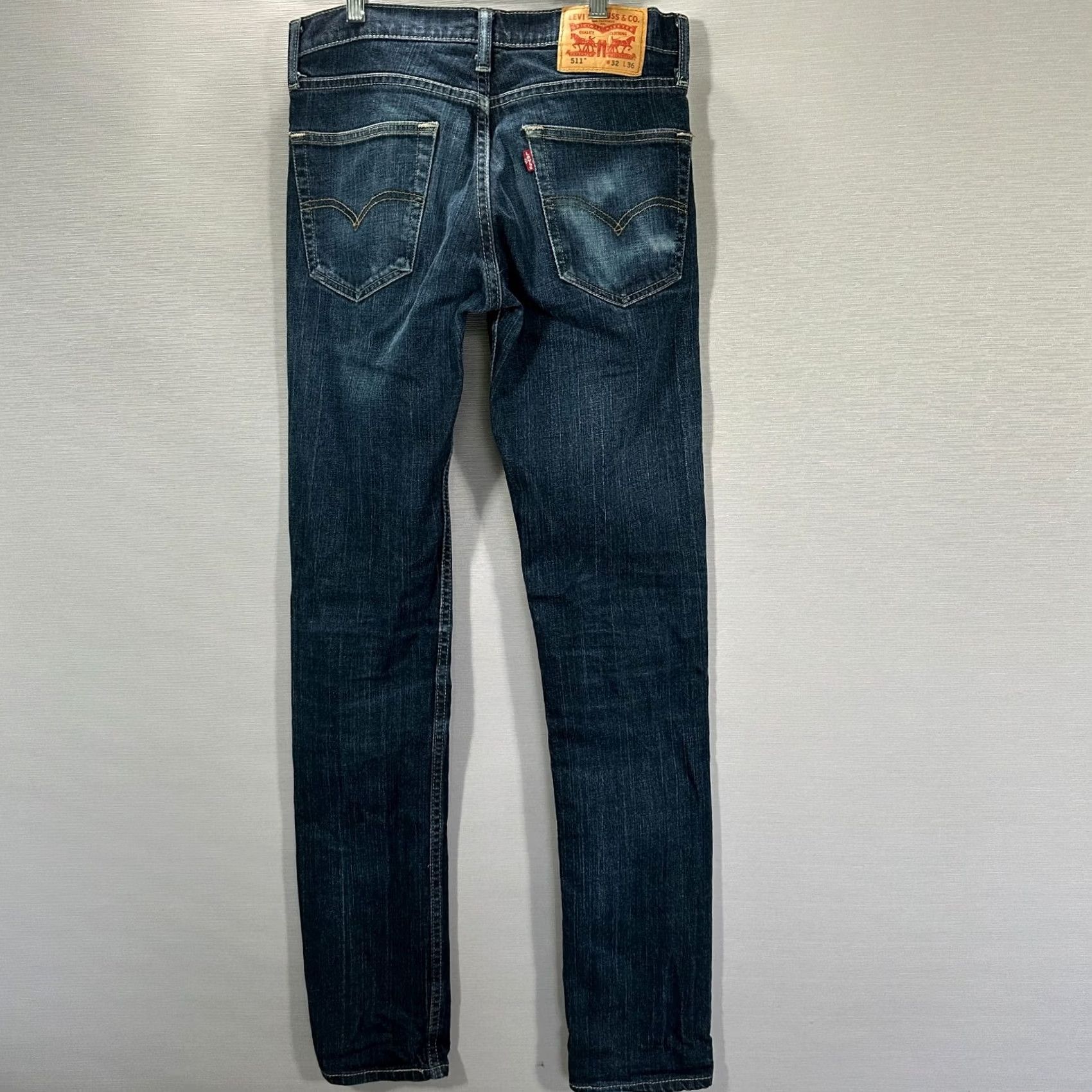Levi's Levi's 511 Jeans Mens 32 X 35 Slim Fit Medium Wash Stretch Denim Pockets Leather Zip Pocket Size US 32 / EU 48 - 6 Thumbnail