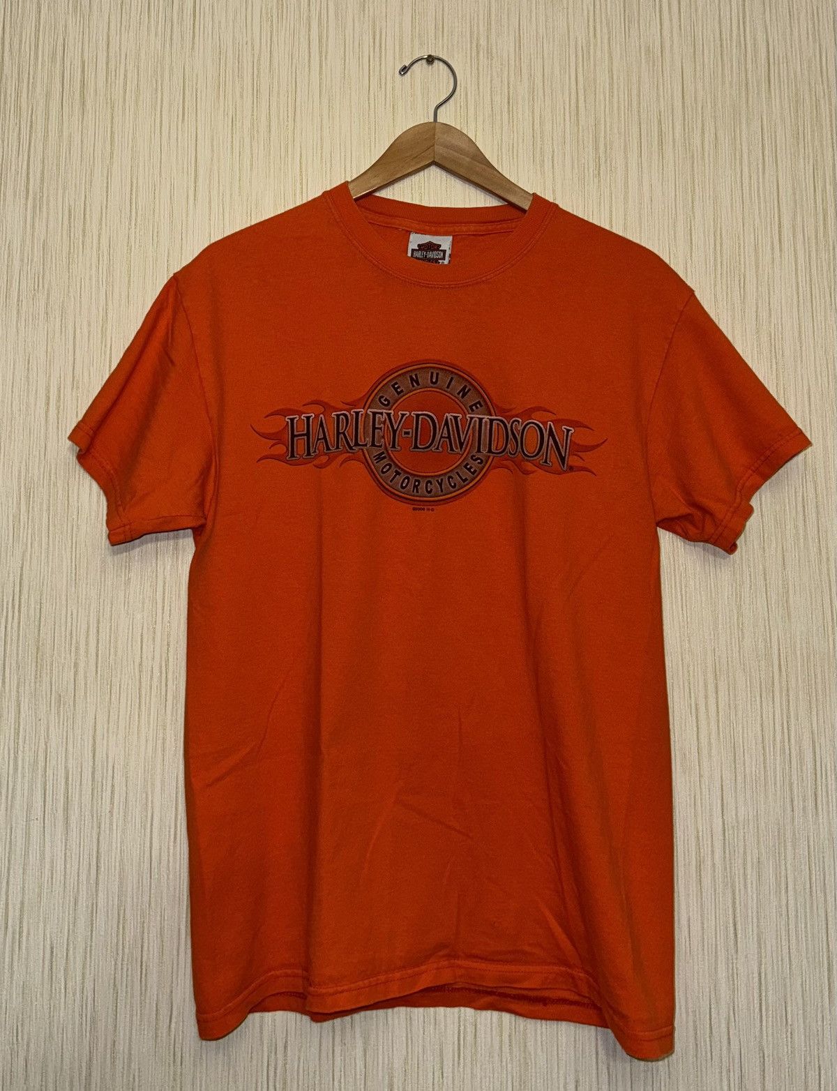 Harley Davidson × Vintage Vintage Harley Davidson made in USA flames tee Size US M / EU 48-50 / 2 - 2 Thumbnail