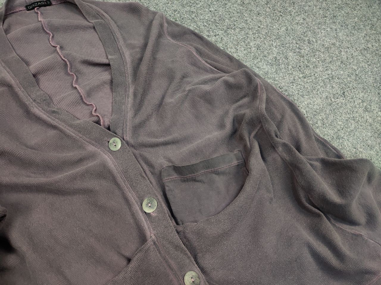Other Grizas garment dyed Knit Lagenlook Oversized Long Cardigan Size M / US 6-8 / IT 42-44 - 9 Thumbnail