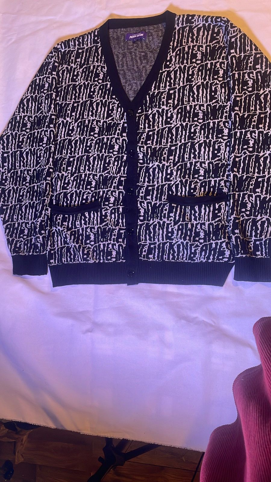 Fucking Awesome Fucking awesome black an white cardigan Size US XL / EU 56 / 4 - 5 Thumbnail