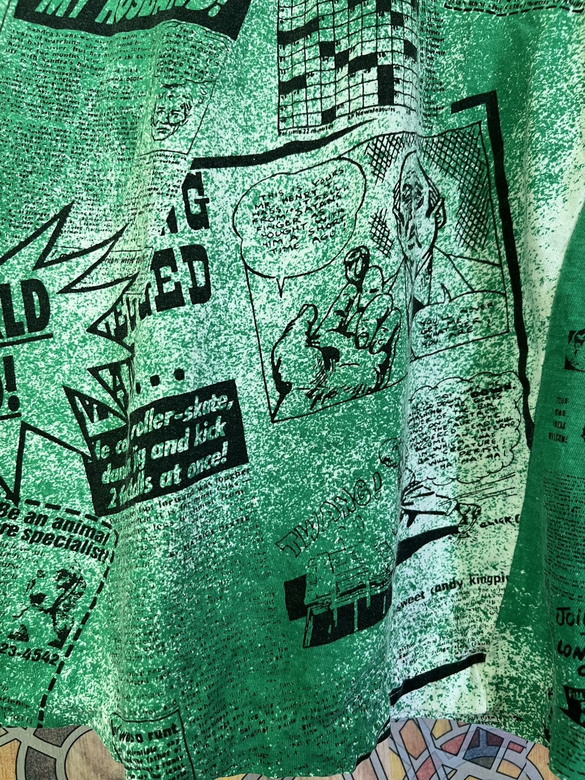 Vintage Falcon Newspaper all over print Promo tee akira vintage 90’s Size US L / EU 52-54 / 3 - 6 Thumbnail
