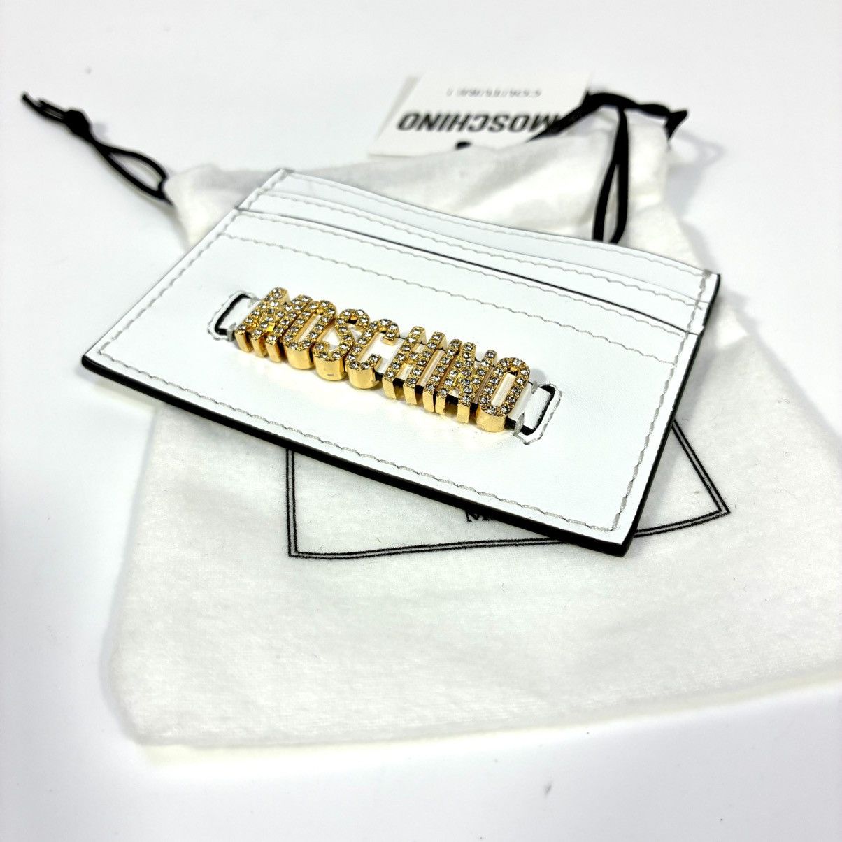 Moschino Moschino Couture Logo Card Case Fantasy Print White NWT Glam Size ONE SIZE - 1 Thumbnail