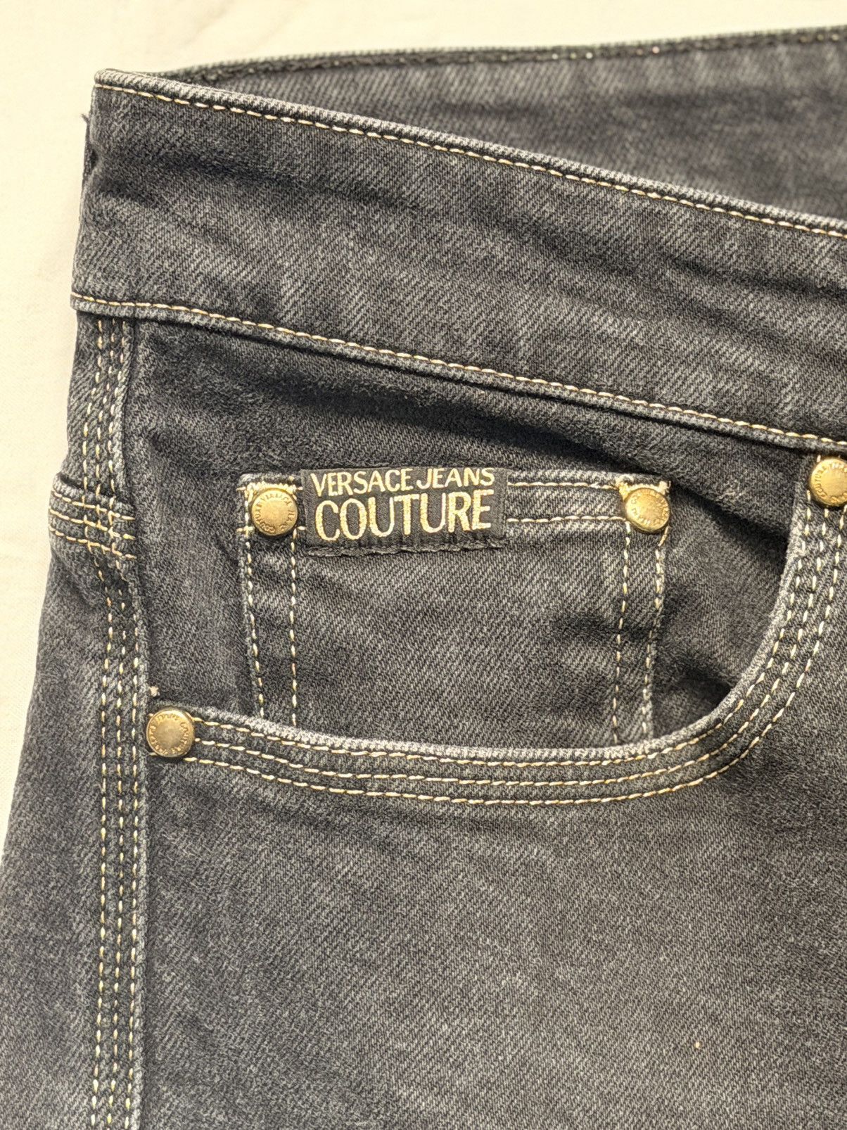 Versace Jeans Couture Versace Jeans Couture Black Slim Fit Designer Jeans Denim Size US 32 / EU 48 - 6 Thumbnail
