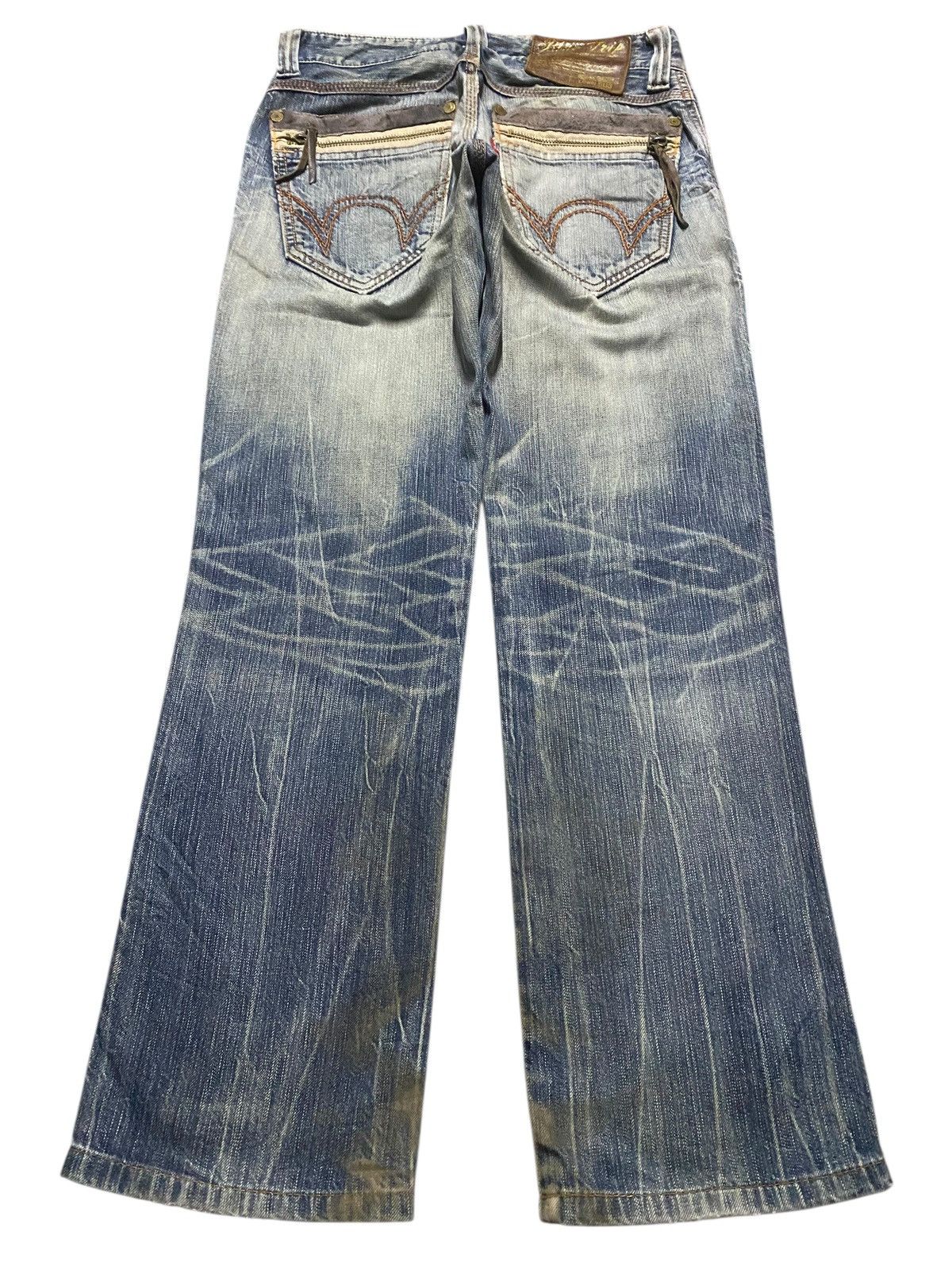 Edwin Vintage Japanese Brand Edwin Bluetrip Distressed Loose Jeans Size US 29 - 2 Thumbnail