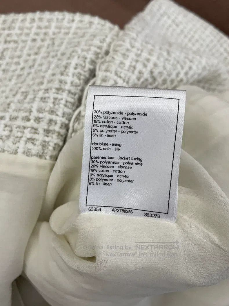 Chanel Chanel 25C white rolled tweed four-pocket double-breasted Size XS / US 0-2 / IT 36-38 - 7 Thumbnail