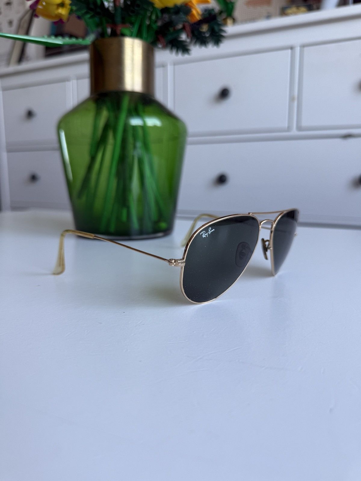 RayBan Vintage Ray-Ban gold aviator sunglasses military army retro Size ONE SIZE - 4 Thumbnail