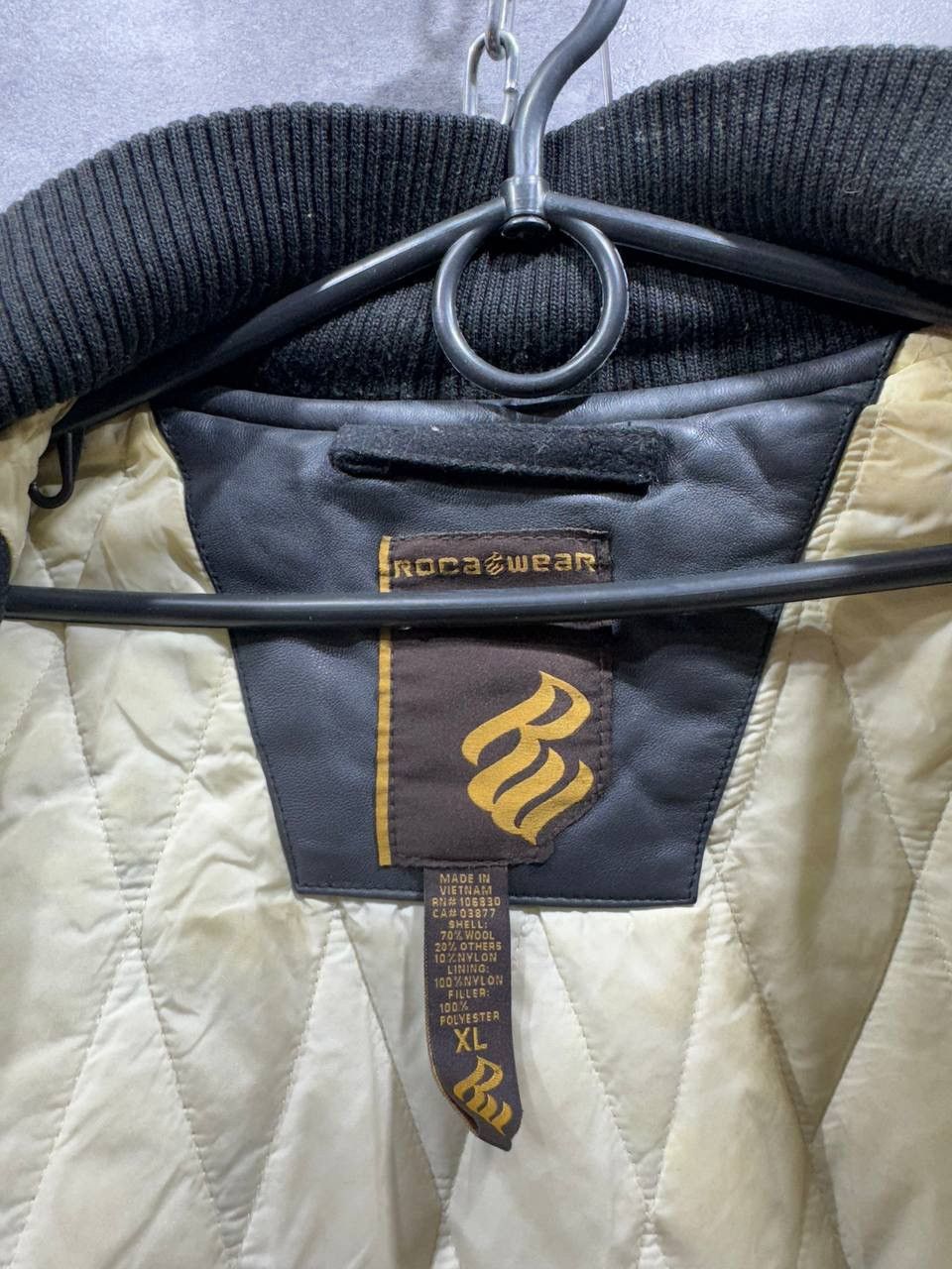 Other Rocawear Bomber Rare Jacket Black Wool Y2K Varsity Biker Size US XL / EU 56 / 4 - 15 Thumbnail