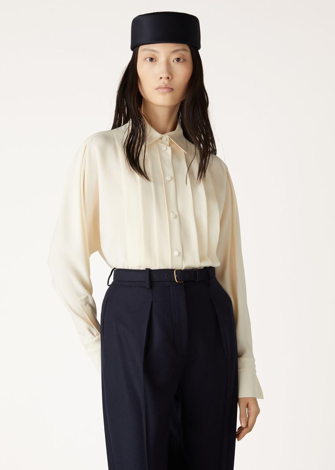 Loro Piana o1srvl11e0825 FAO4033 Maurine Shirt in Light Beige Size M / US 6-8 / IT 42-44 - 8 Thumbnail