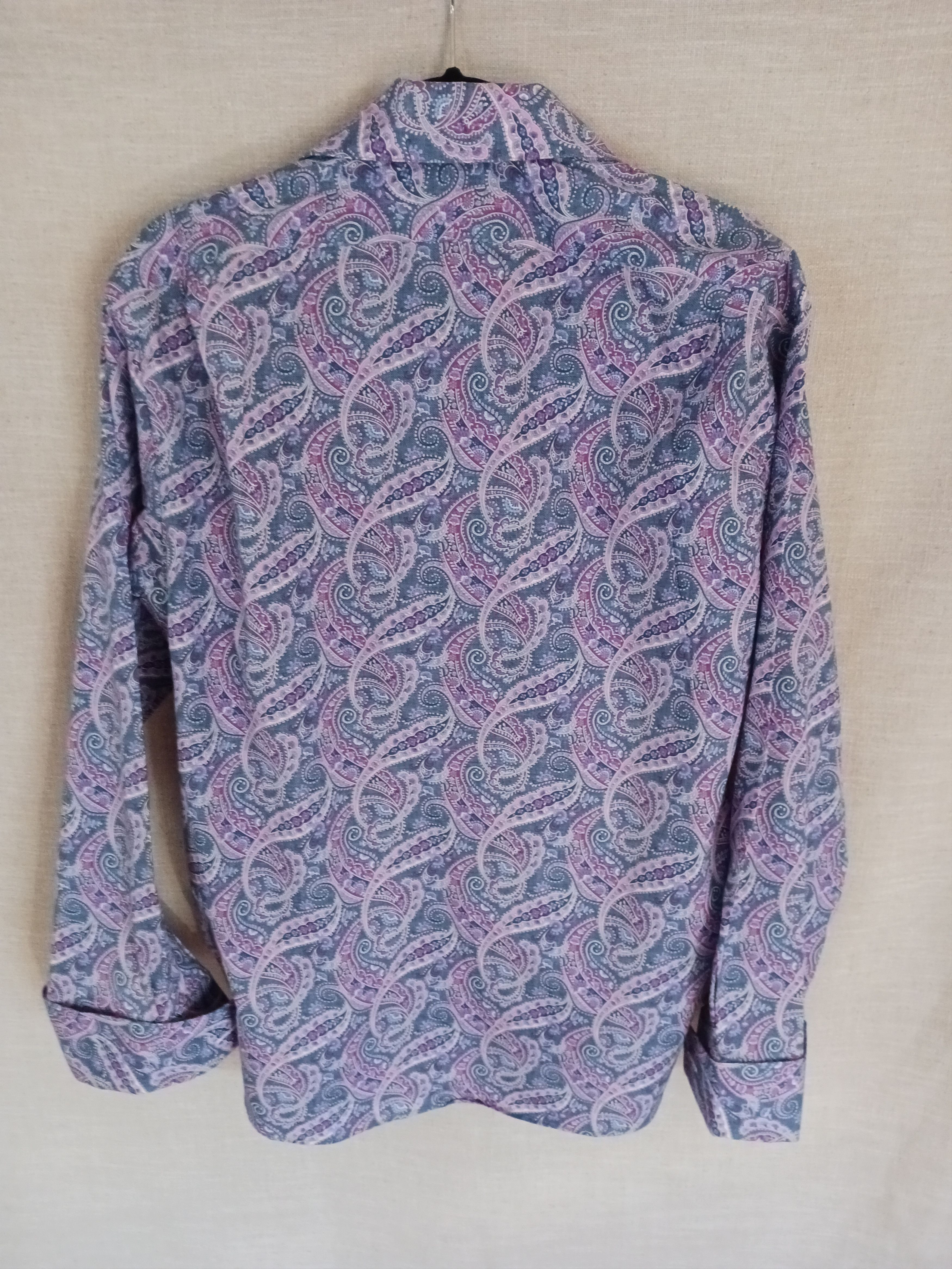 Vintage Vintage Hans Herman's Tailored Made Paisley Shirt Size US M / EU 48-50 / 2 - 2 Thumbnail