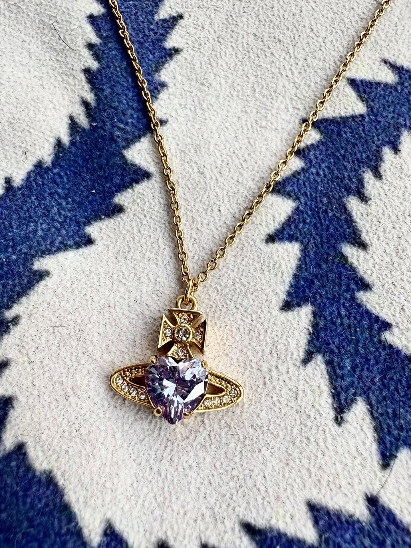 Vivienne Westwood Vivienne Westwood Vintage Purple Heart Necklace Size ONE SIZE - 1 Thumbnail