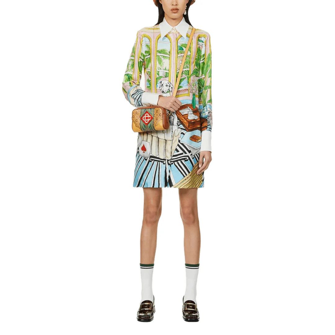 Casablanca o1mle0424 Twill Button Through Dress Dream in Multicolor Size XXS / US 00 / IT 34 - 2 Thumbnail
