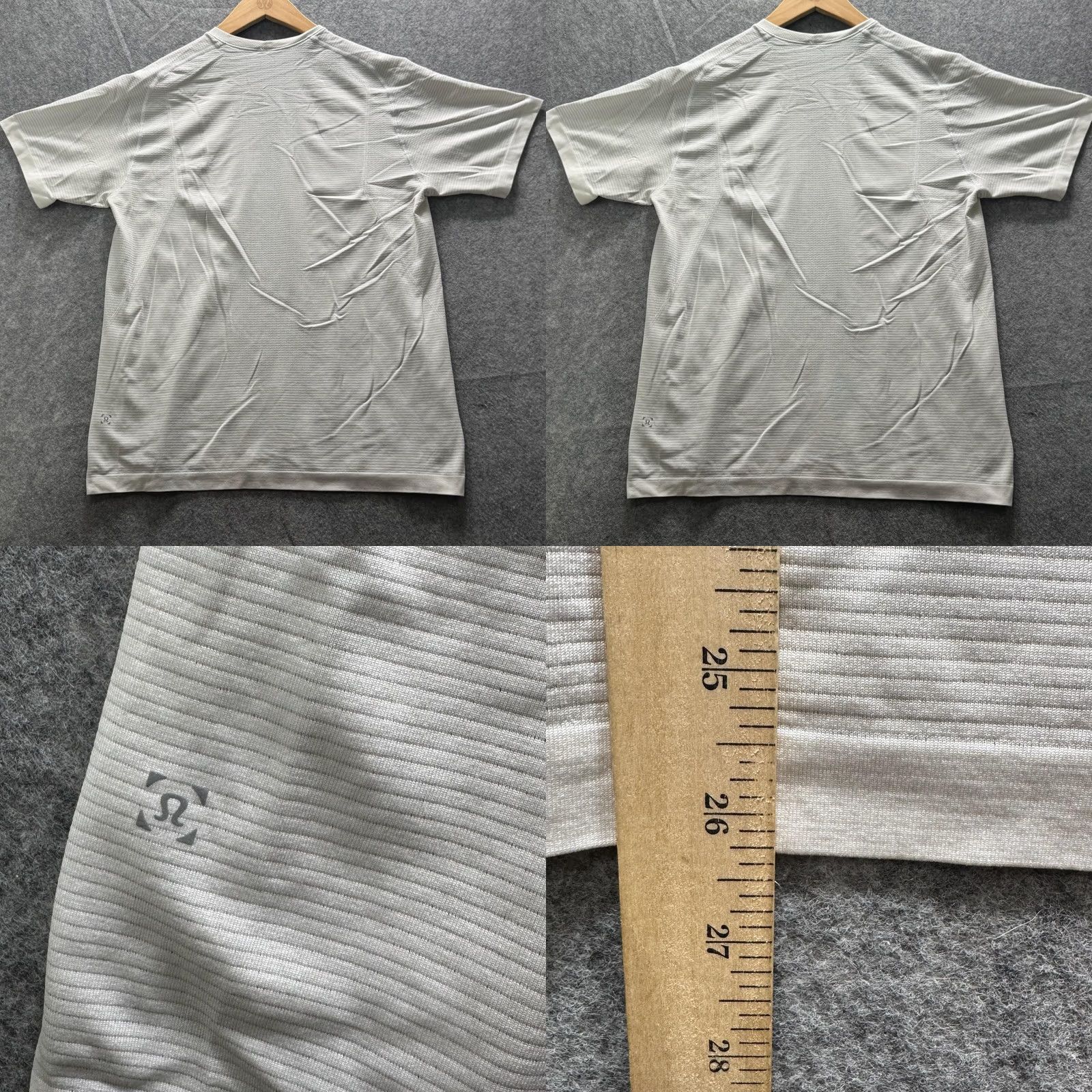 Lululemon Lululemon Mens L Gray Striped Tagless Moisture Wicking Polyester Jersey Athletic Shirt Size US L / EU 52-54 / 3 - 8 Thumbnail