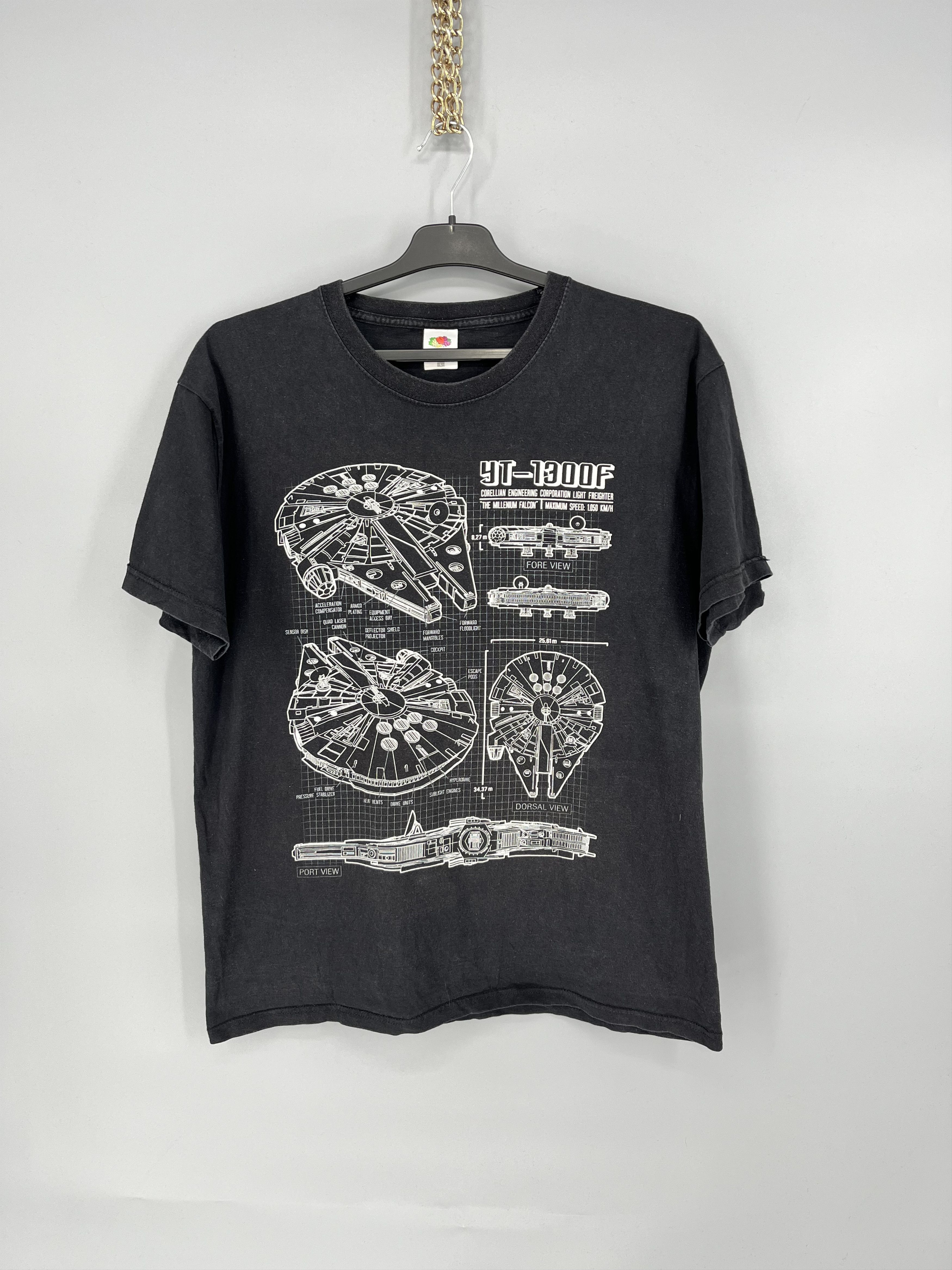 Star Wars Vintage Star Wars Millennium Falcon Size Large Black Men’s Size US L / EU 52-54 / 3 - 1 Thumbnail