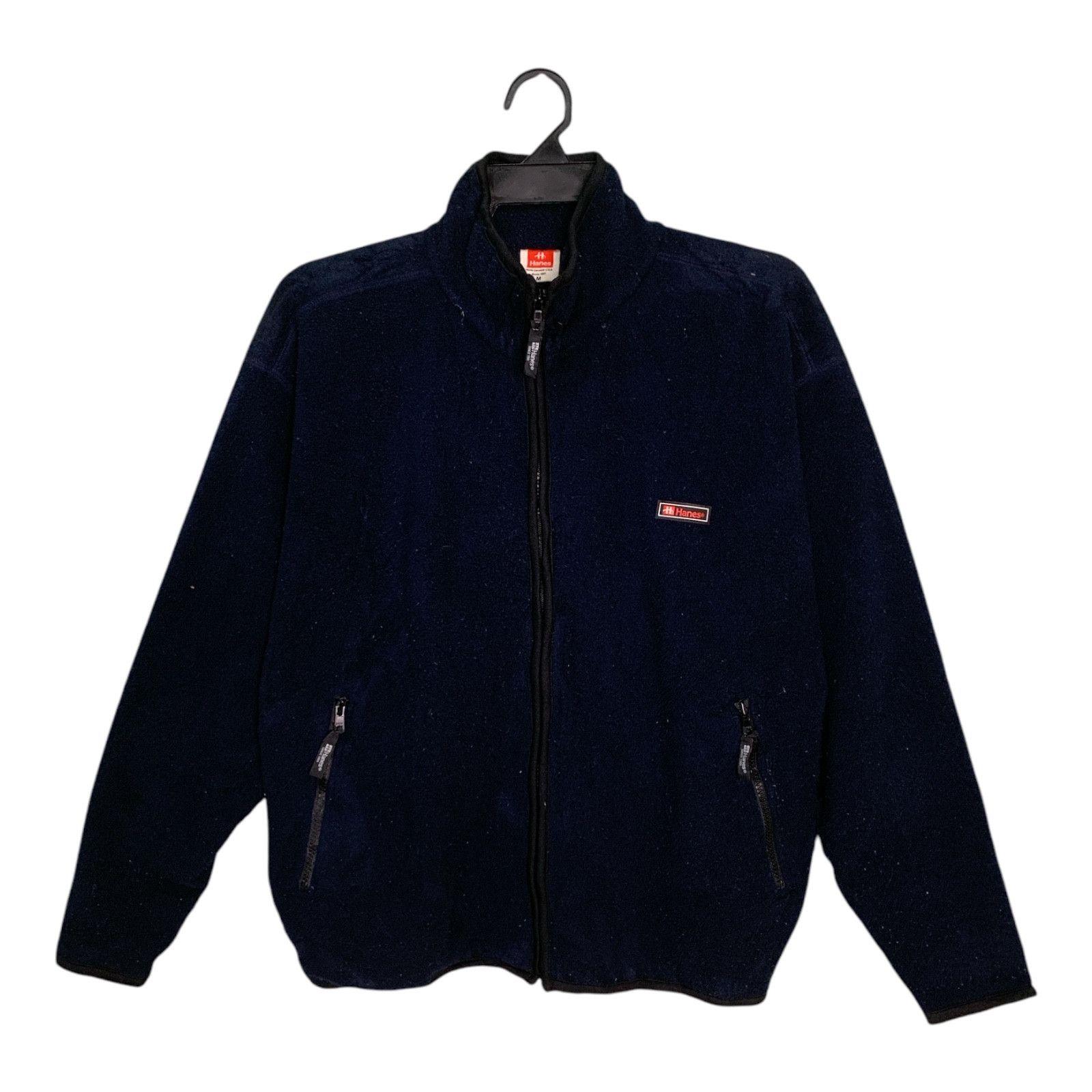 Hanes × Vintage Rare Design Vintage Hanes Fleece Zipper Sweater Size US M / EU 48-50 / 2 - 1 Thumbnail