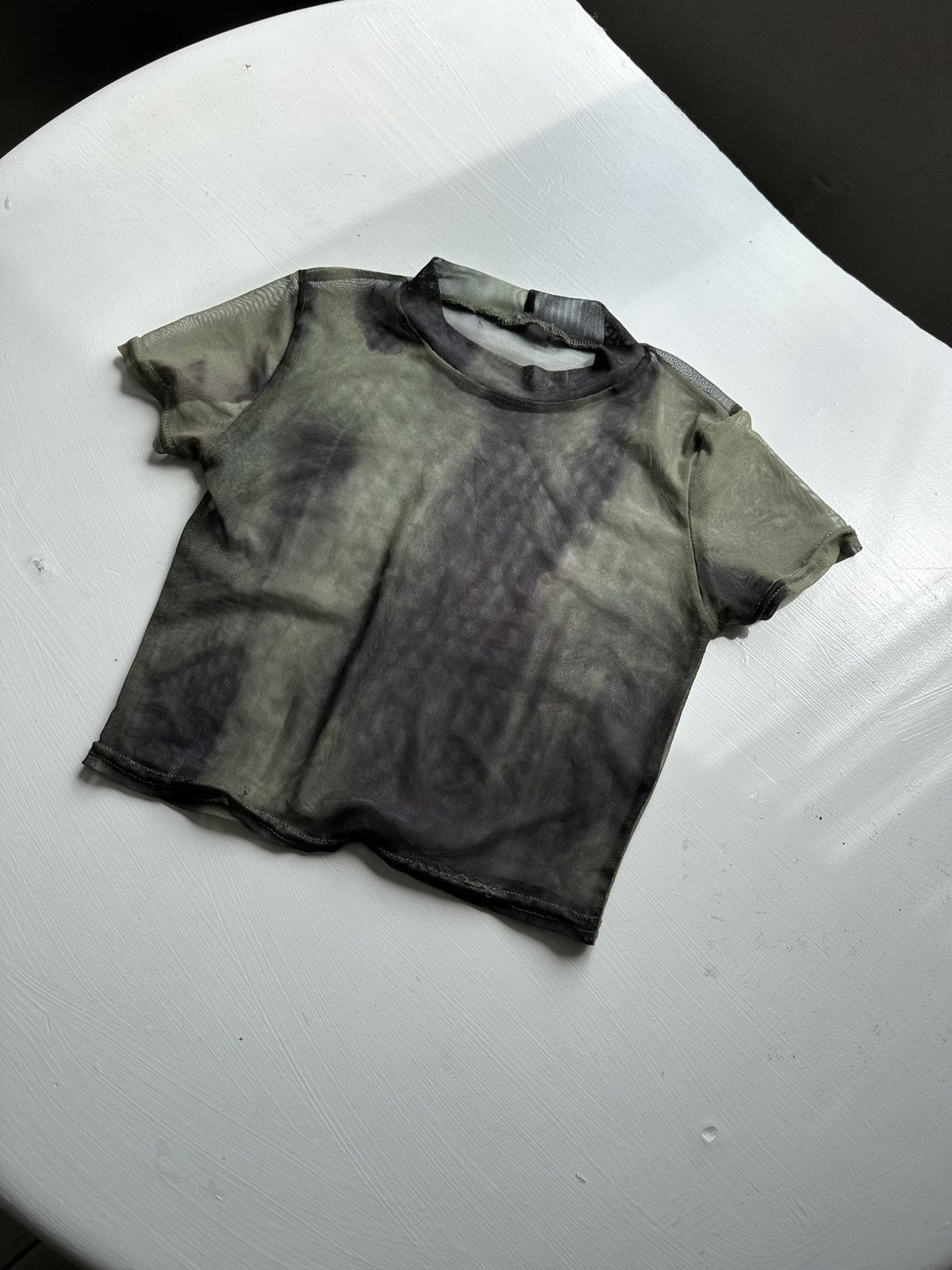 Japanese Brand × Vintage Y2K Mesh Top Khaki Straight 2000s Size S / US 4 / IT 40 - 1 Thumbnail