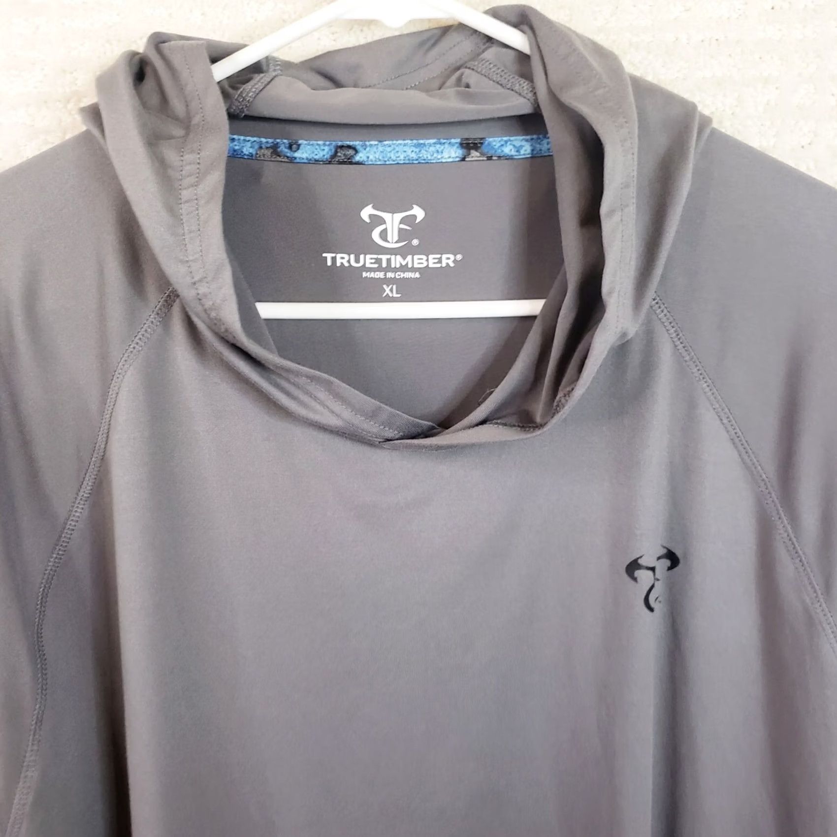 Vintage TrueTimber T-Shirt Hooded Sun Protection Long Sleeve Mens XL Gray Blue Camo Sleeves Size US XL / EU 56 / 4 - 3 Thumbnail