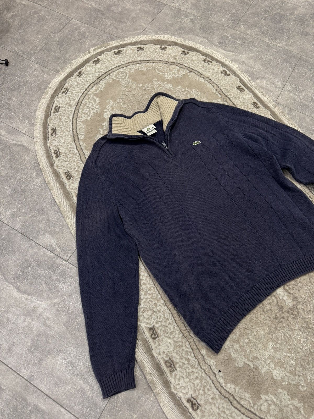Lacoste 🐊 Vintage Lacoste 1/3 Zip Sweatshirt Hoodie Y2K Size US L / EU 52-54 / 3 - 2 Thumbnail
