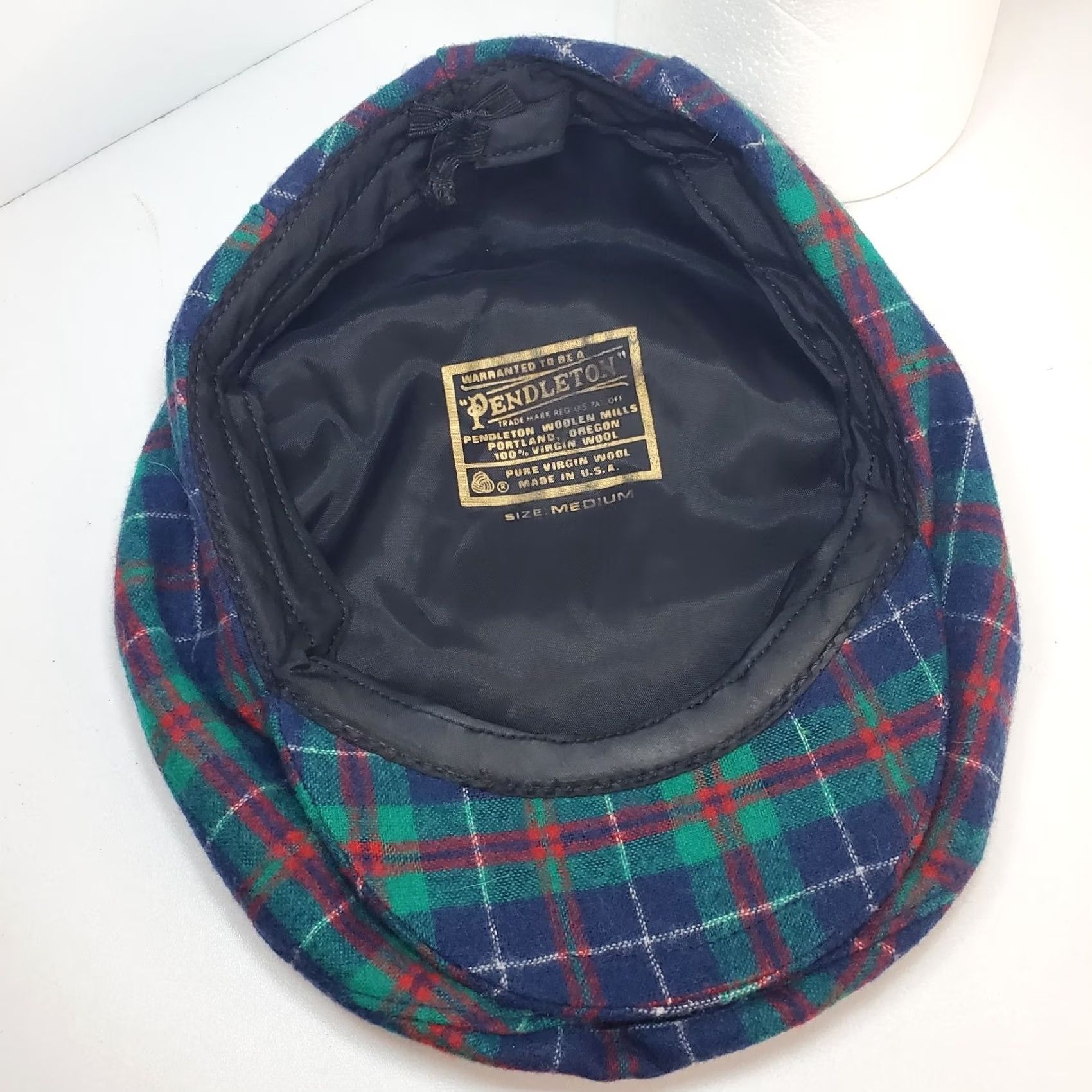 Pendleton VINTAGE Pendleton Wool Cabby Newsboy Cap Hat Blue Tartan Plaid M USA 60s Mens Wool Tweed Lined Dad Grandpa US Vintage 60s Plaid Newsboy Cap Size ONE SIZE - 6 Thumbnail