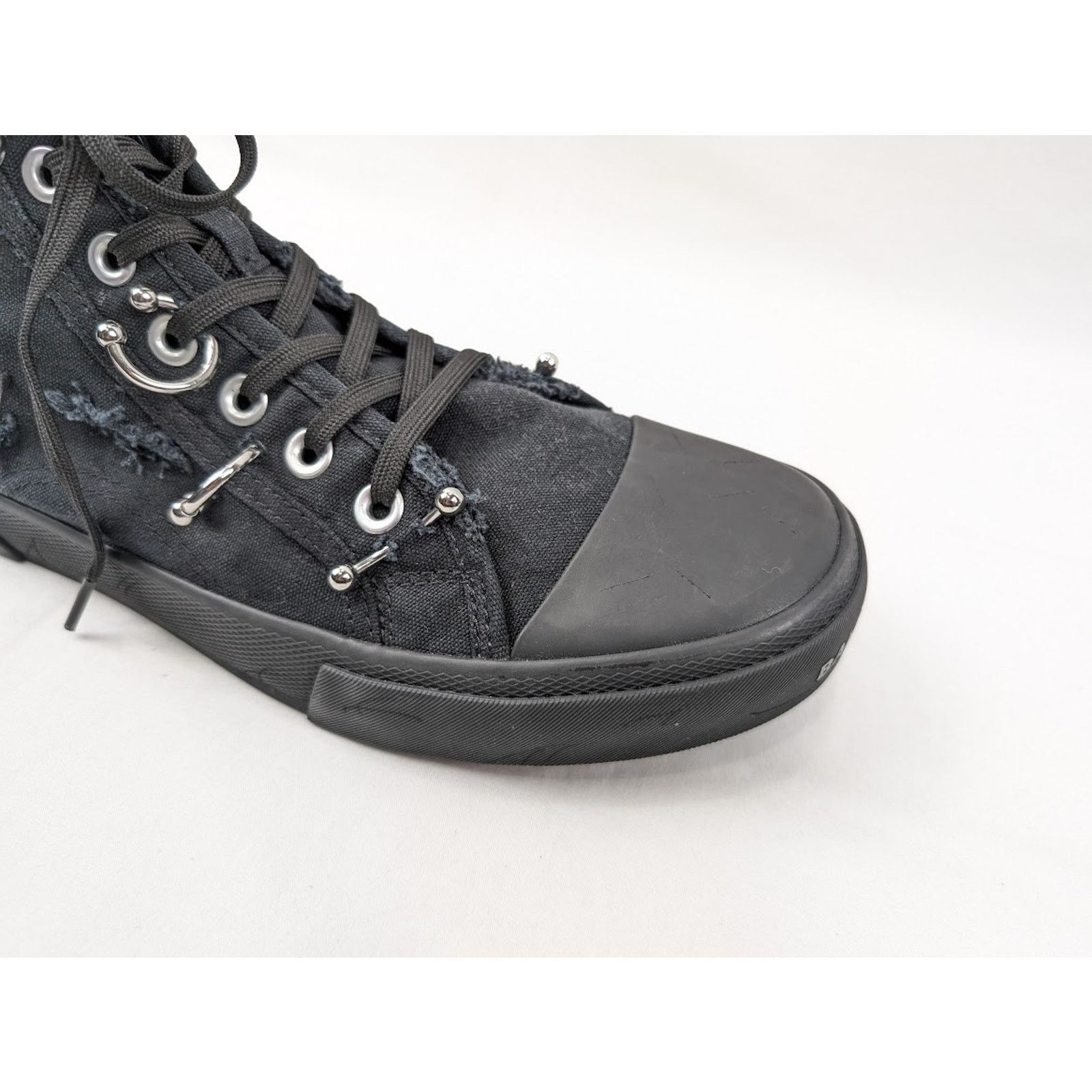 Balenciaga o1rshd1 Destroy Paris High Top Sneakers in Black Size US 9 / EU 42 - 3 Thumbnail