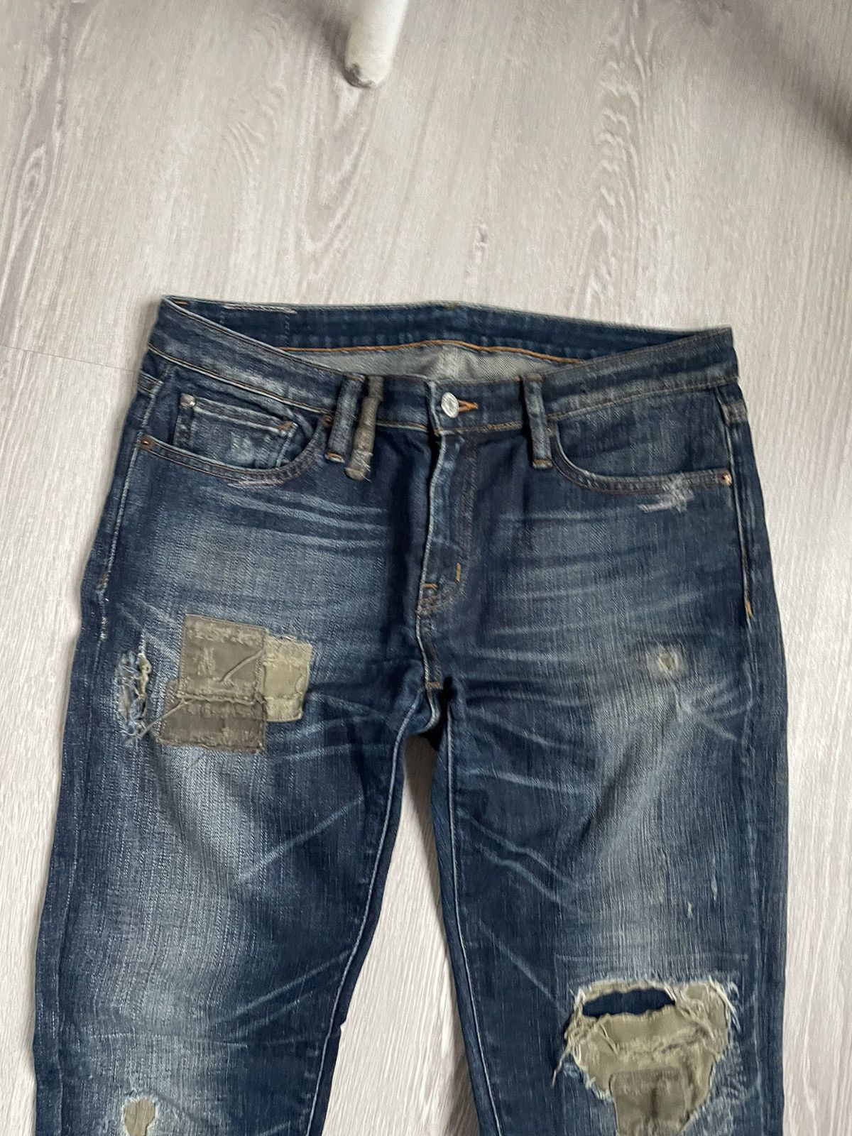 Denim & Supply Ralph Lauren Rare💥 Patchwork Denim Supply Ralph Lauren Skinny Jeans Size US 31 - 4 Thumbnail