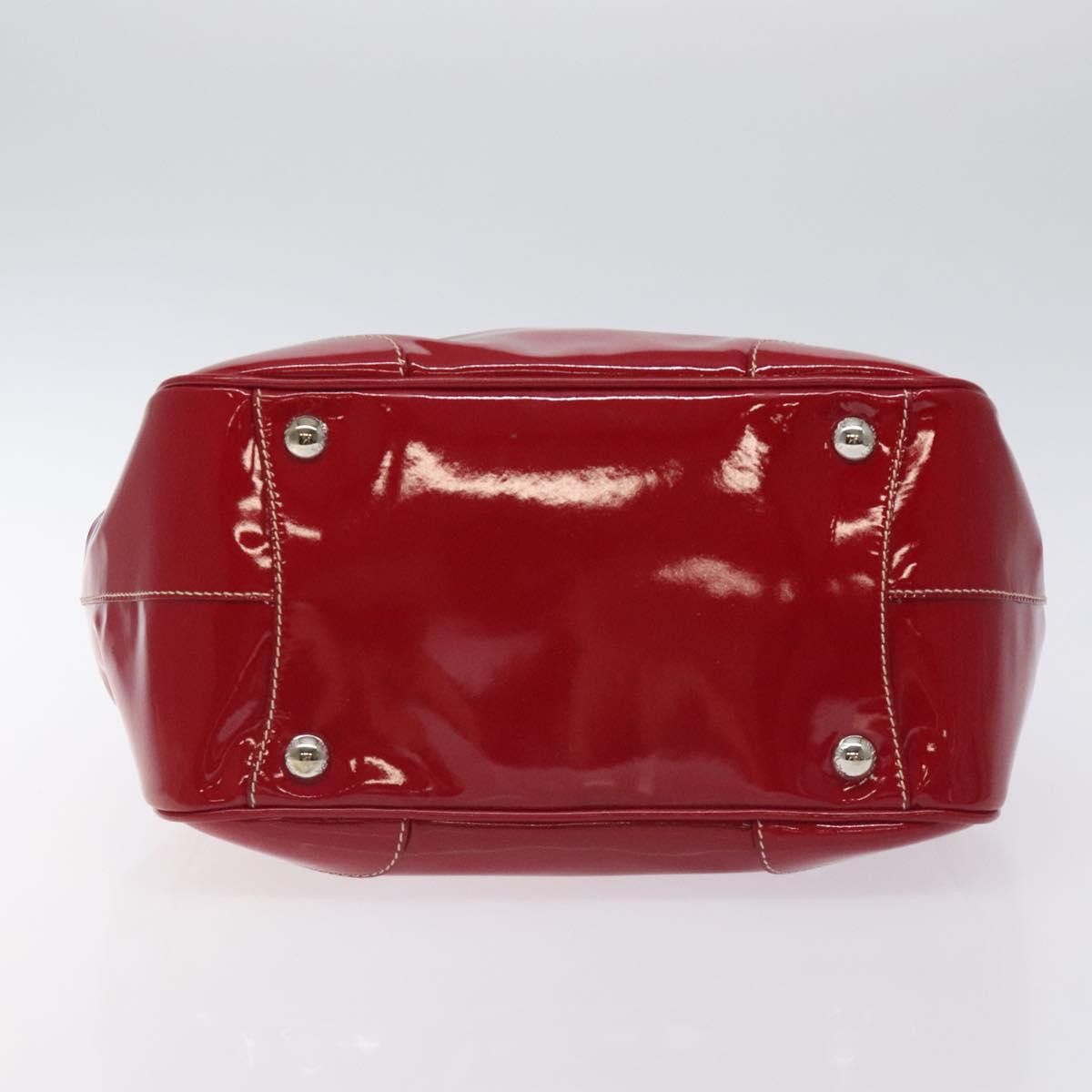 Prada PRADA Hand Bag Enamel Red Silver Size ONE SIZE - 9 Thumbnail