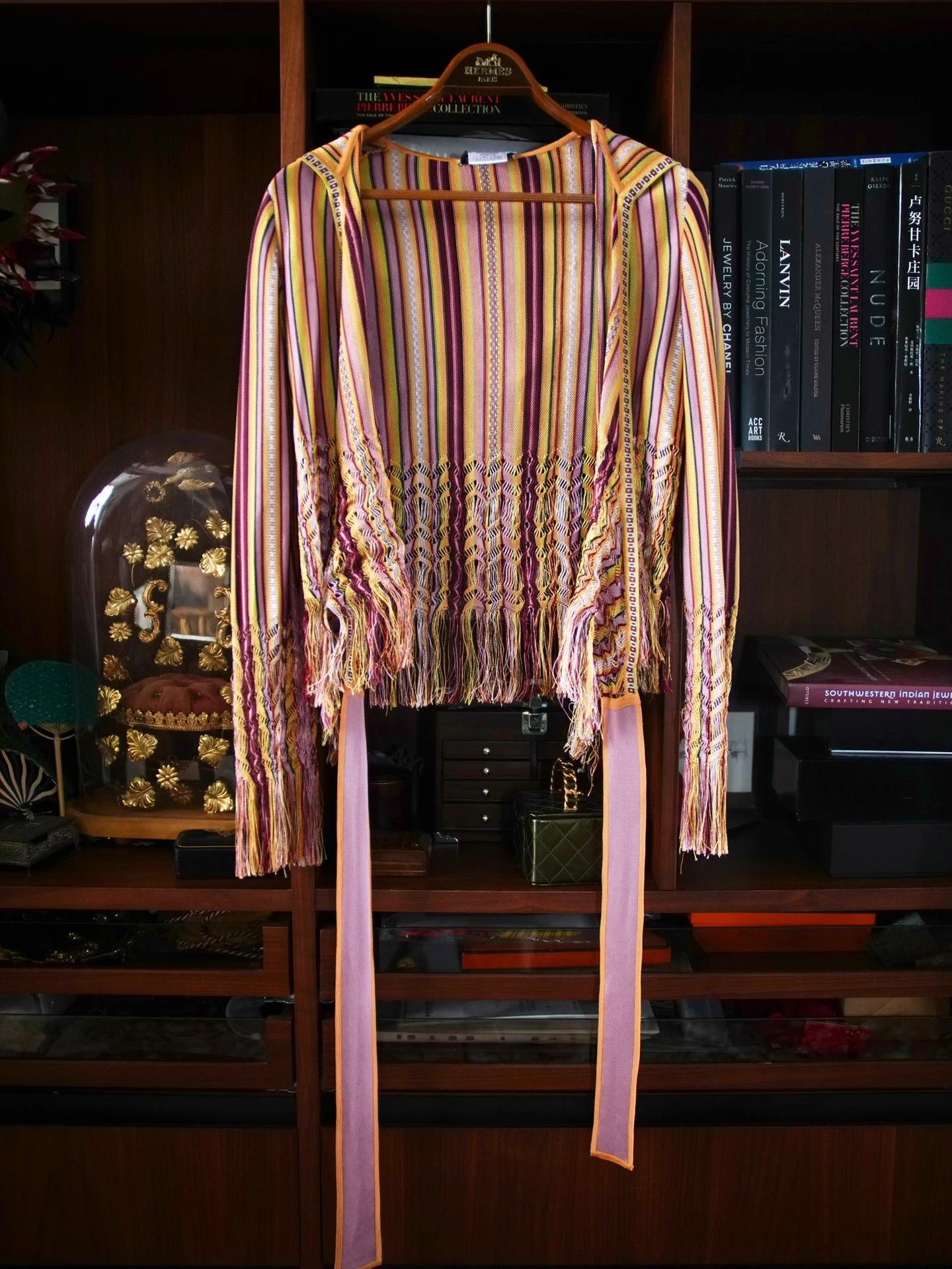 Dior Dior by John Galliano 2002 Striped Tassel Top fr42 Size M / US 6-8 / IT 42-44 - 9 Thumbnail