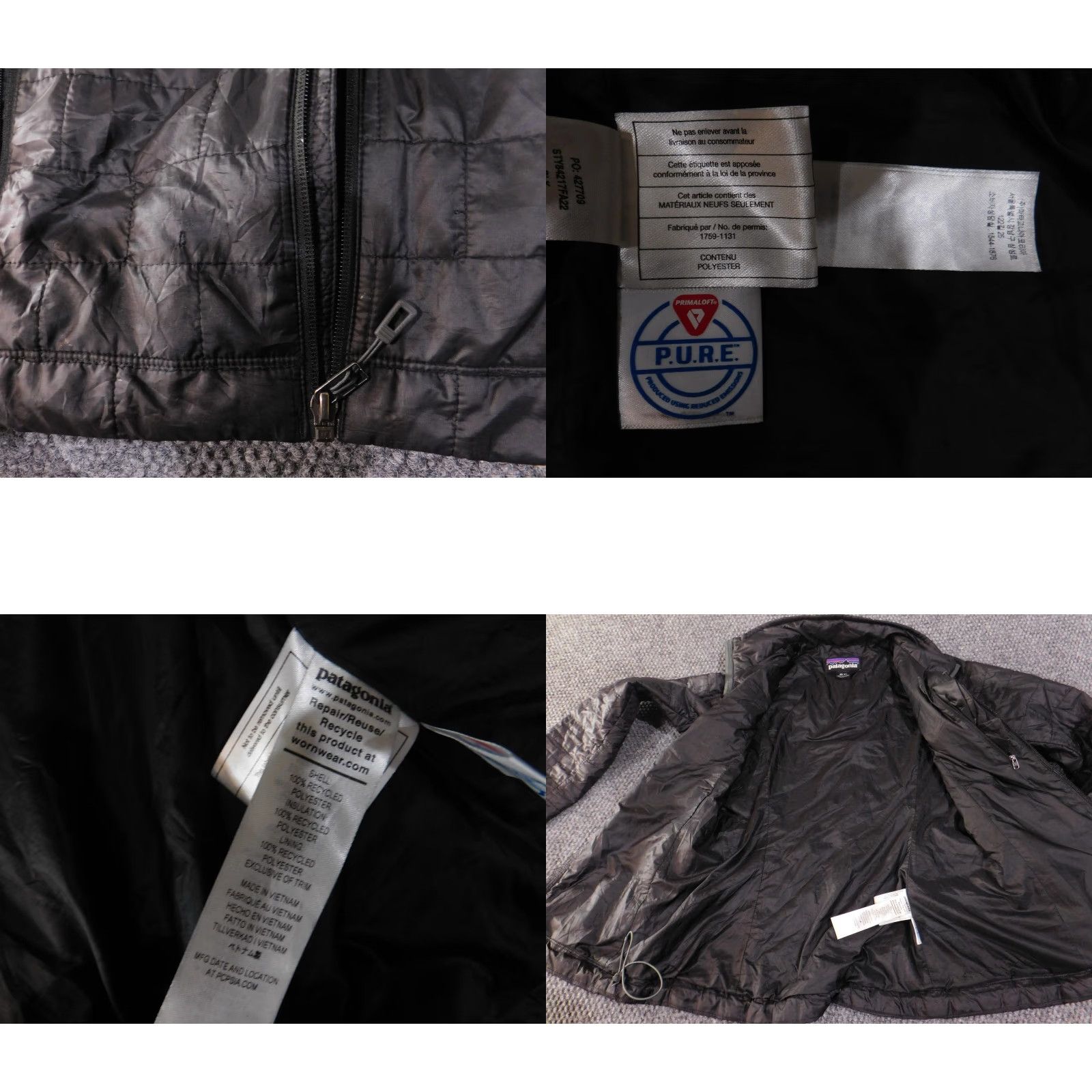 Patagonia Patagonia Jacket Womens XS Black Nano Puff Quilted Insulated PrimaLoft STY84217 Size XS / US 0-2 / IT 36-38 - 8 Thumbnail