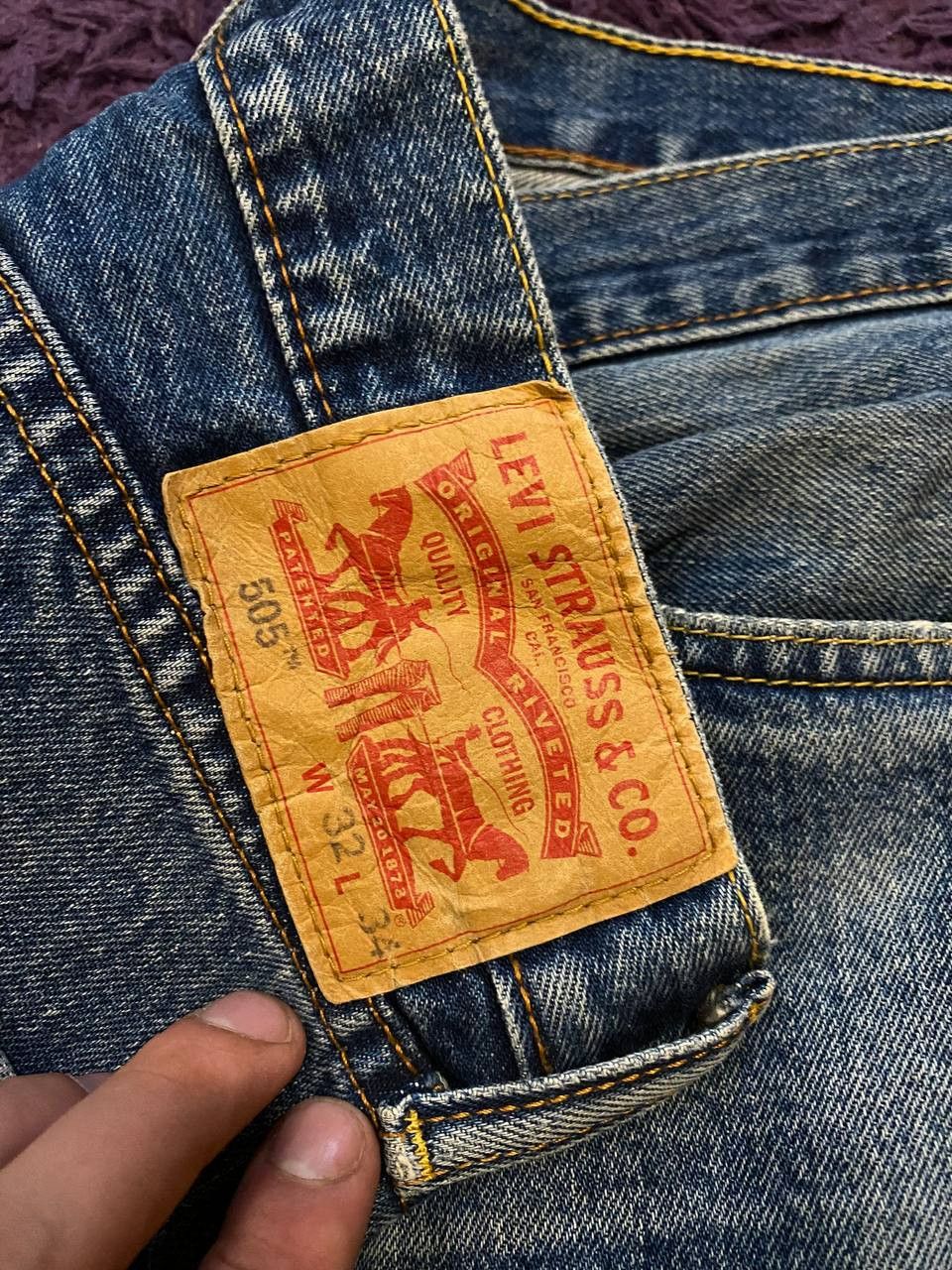Levi's Vintage distressed jeans Y2K Levi's 505 W32 streetwear Size US 32 / EU 48 - 3 Thumbnail
