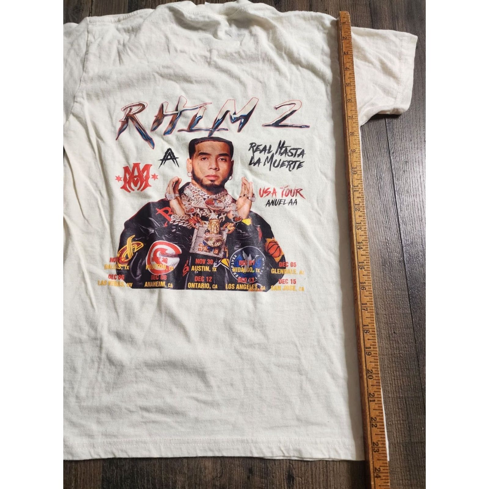 Doublet Mens S City Wear T-Shirt Beige 100% Cotton Short Sleeve Crew Neck Rhinestone Double Side Graphic Print Size US S / EU 44-46 / 1 - 3 Thumbnail