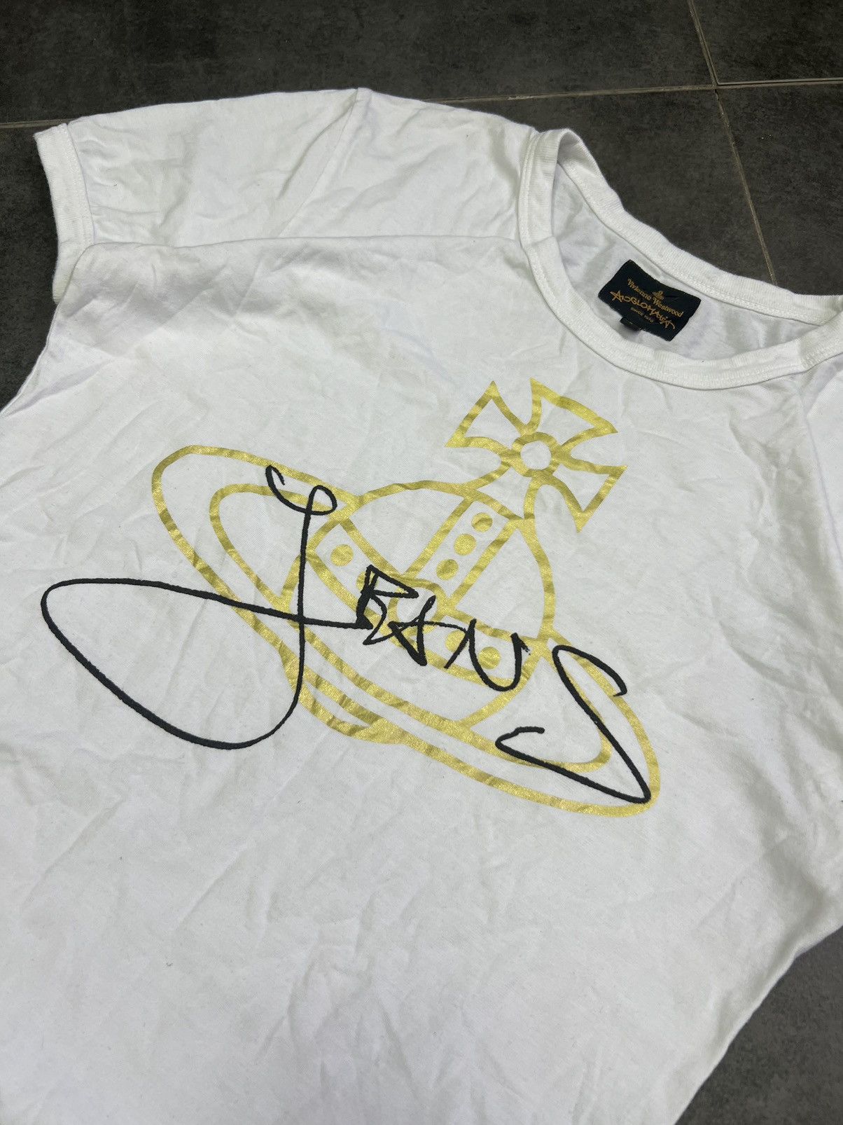 Vivienne Westwood Vivienne Westwood X Anglomania Big Orb Logo T Shirt Tee Top Size S / US 4 / IT 40 - 3 Thumbnail