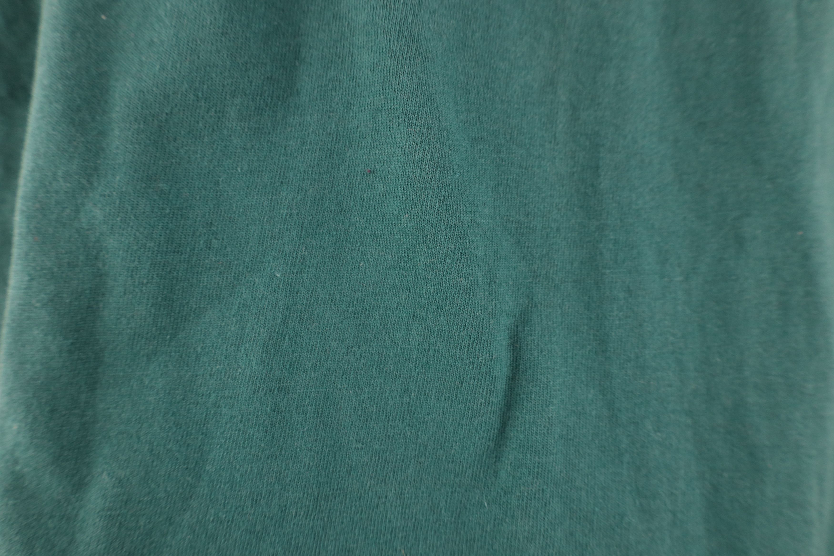 Hanes Vintage 90s Hanes Short Sleeve V-Neck T-Shirt Green Cotton Size US M / EU 48-50 / 2 - 7 Thumbnail
