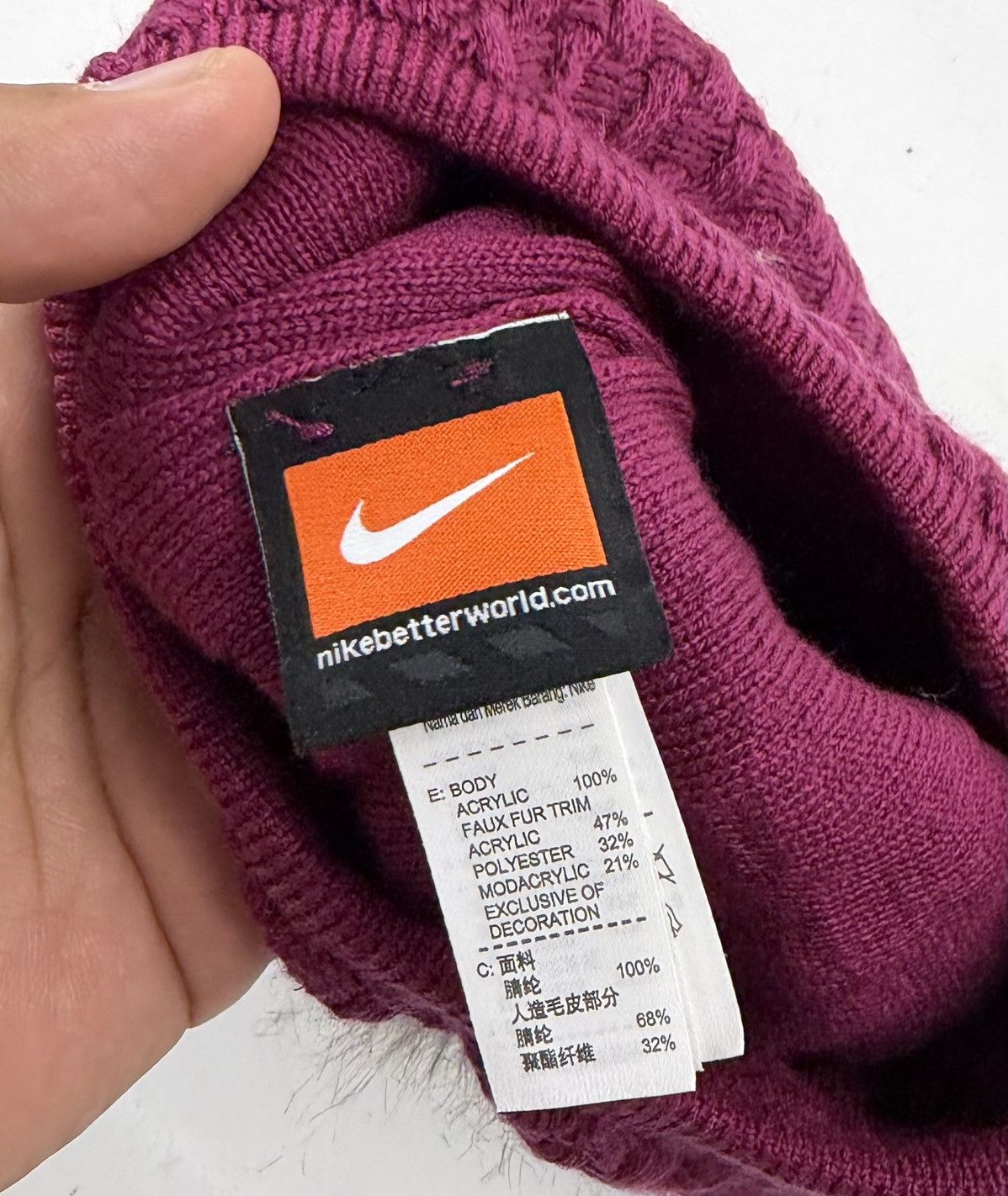 Nike rare design nike beanie hat tc43 Size ONE SIZE - 3 Thumbnail